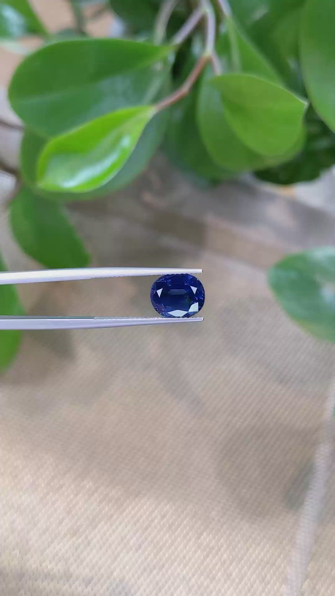 4.09 Ct. Blue Sapphire from Thailand Size Video