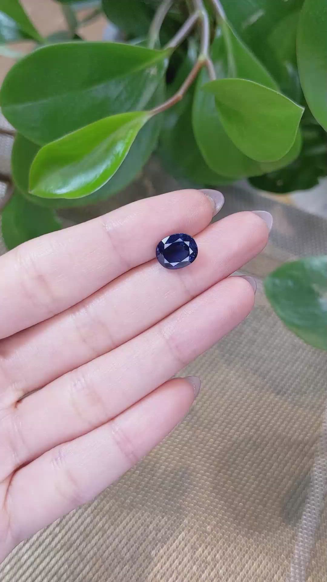 4.09 Ct. Blue Sapphire from Thailand Size Video