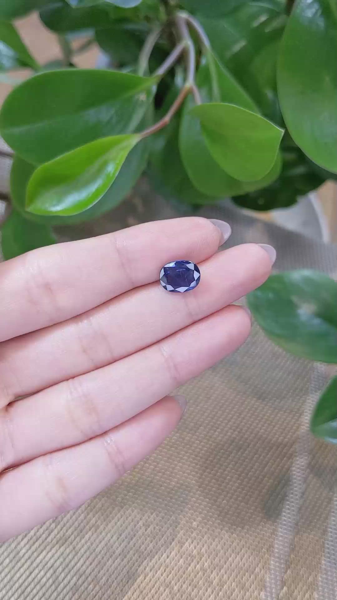 3.02 Ct. Blue Sapphire from Thailand Size Video