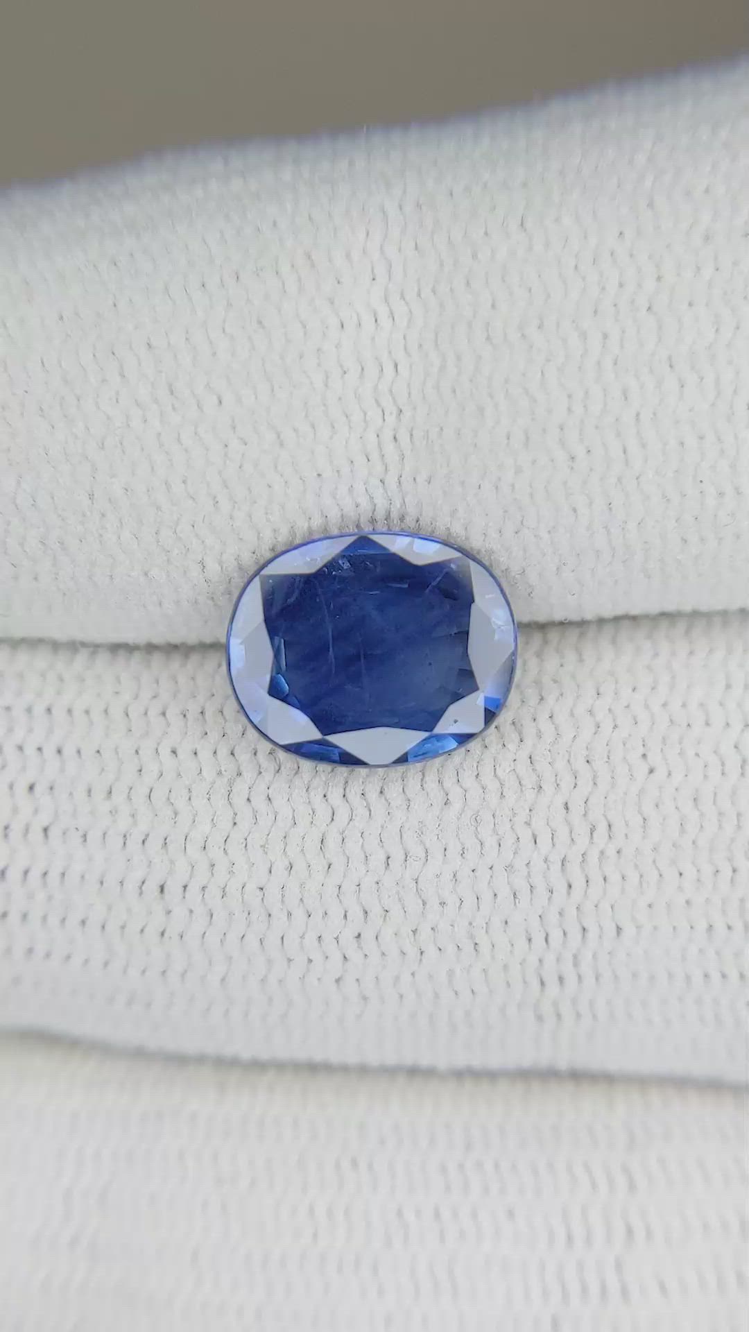 3.02 Ct. Blue Sapphire from Thailand Size Video