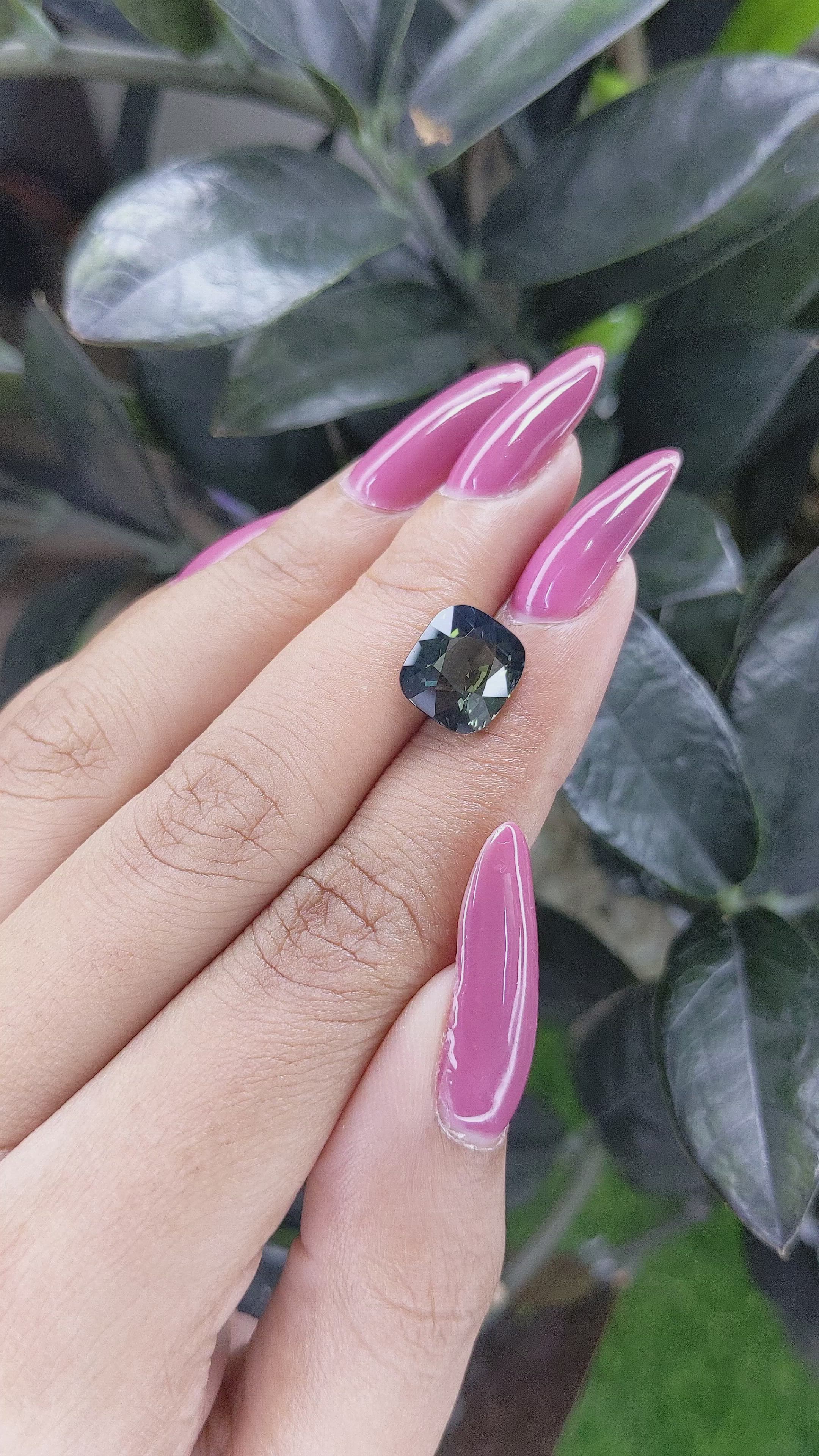 5.10 Ct. Bluish Green Sapphire from Tanzania Size Video