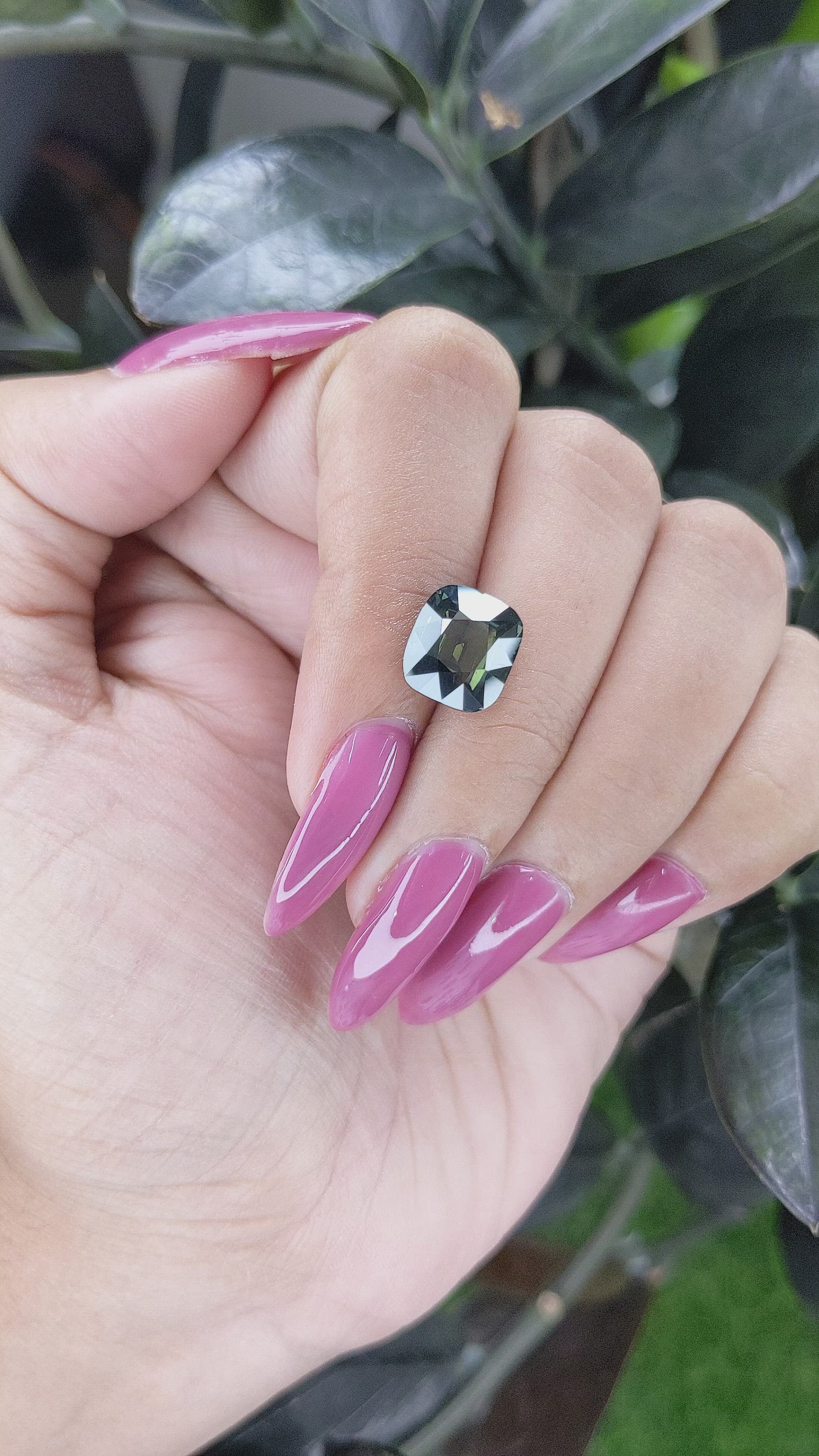 5.10 Ct. Bluish Green Sapphire from Tanzania Size Video