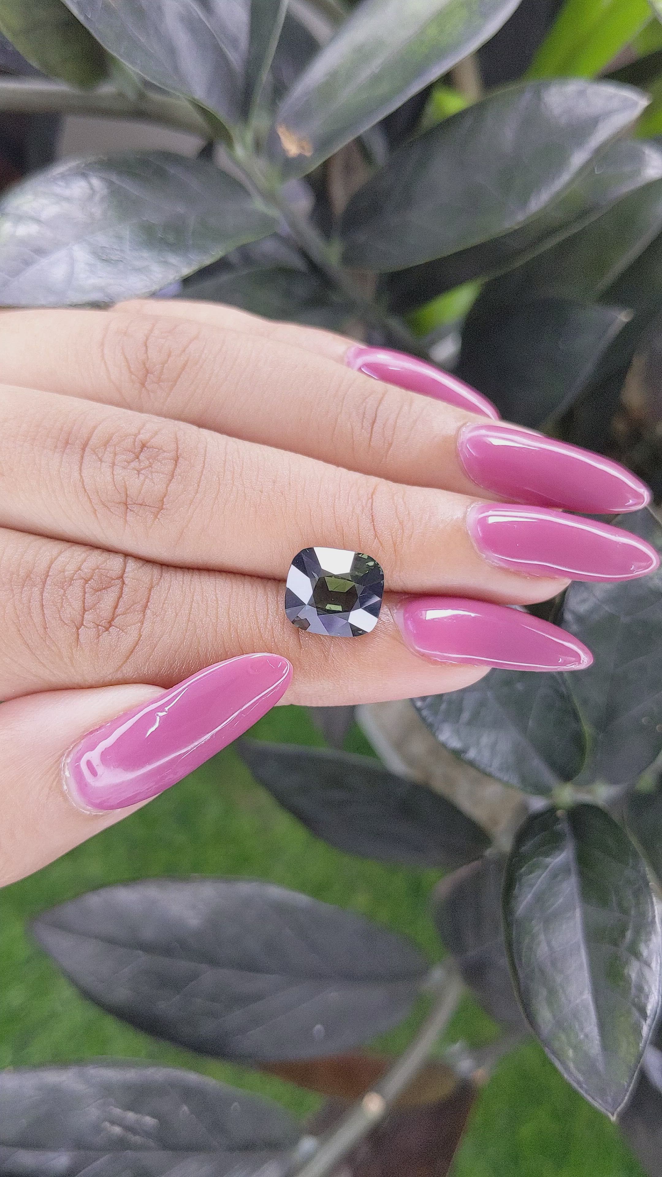 5.10 Ct. Bluish Green Sapphire from Tanzania Size Video