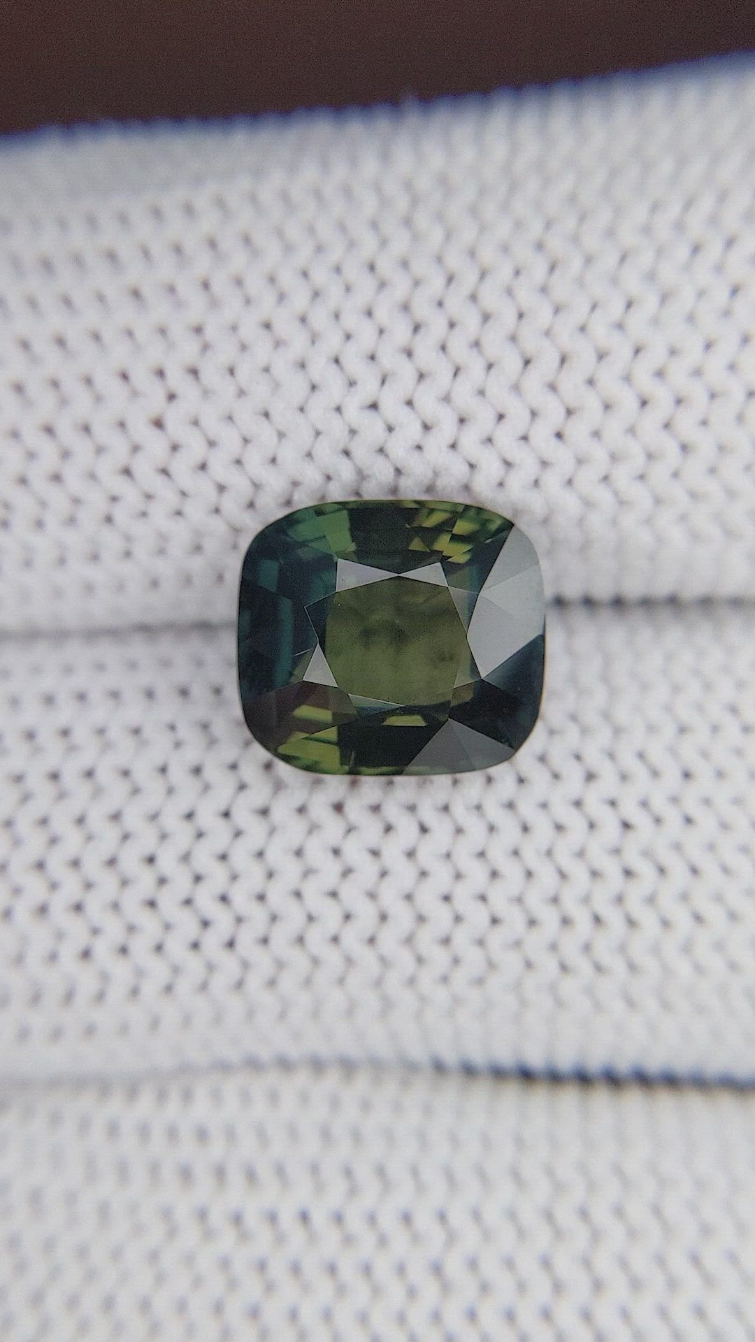 5.10 Ct. Bluish Green Sapphire from Tanzania Size Video