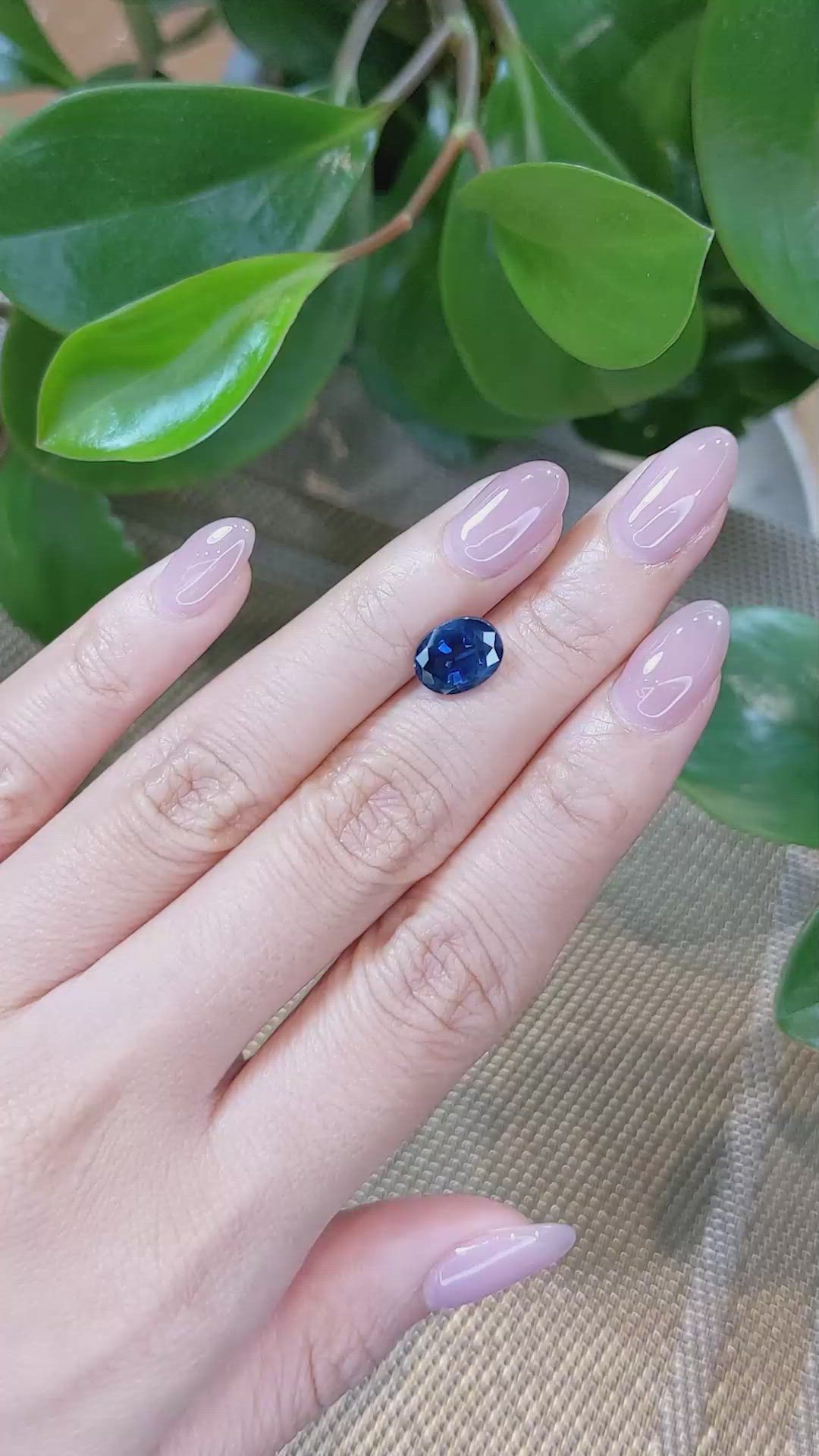 3.33 Ct. Blue Sapphire from Thailand Size Video