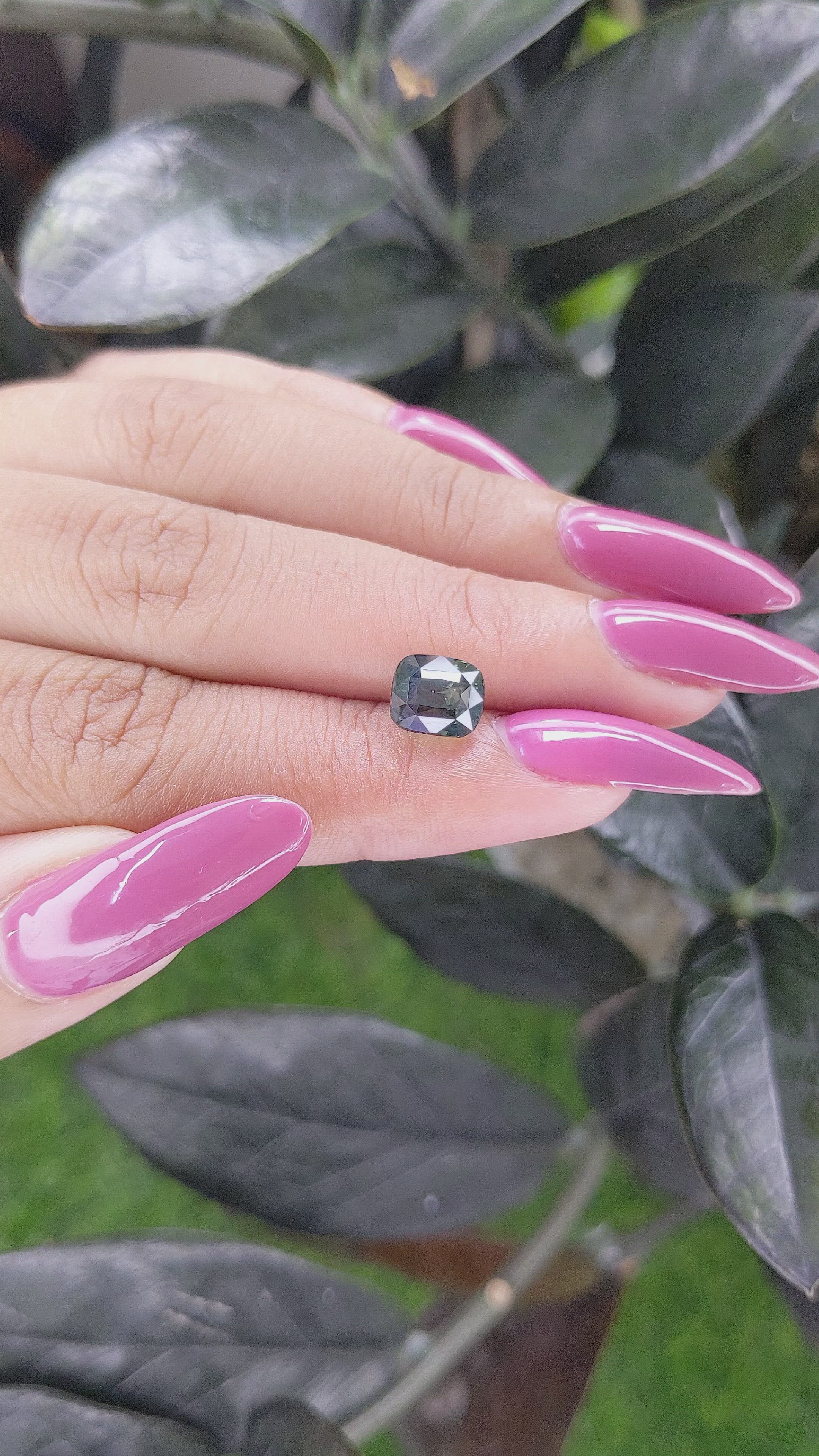 3.14 Ct. Bluish Green Sapphire from Tanzania Size Video