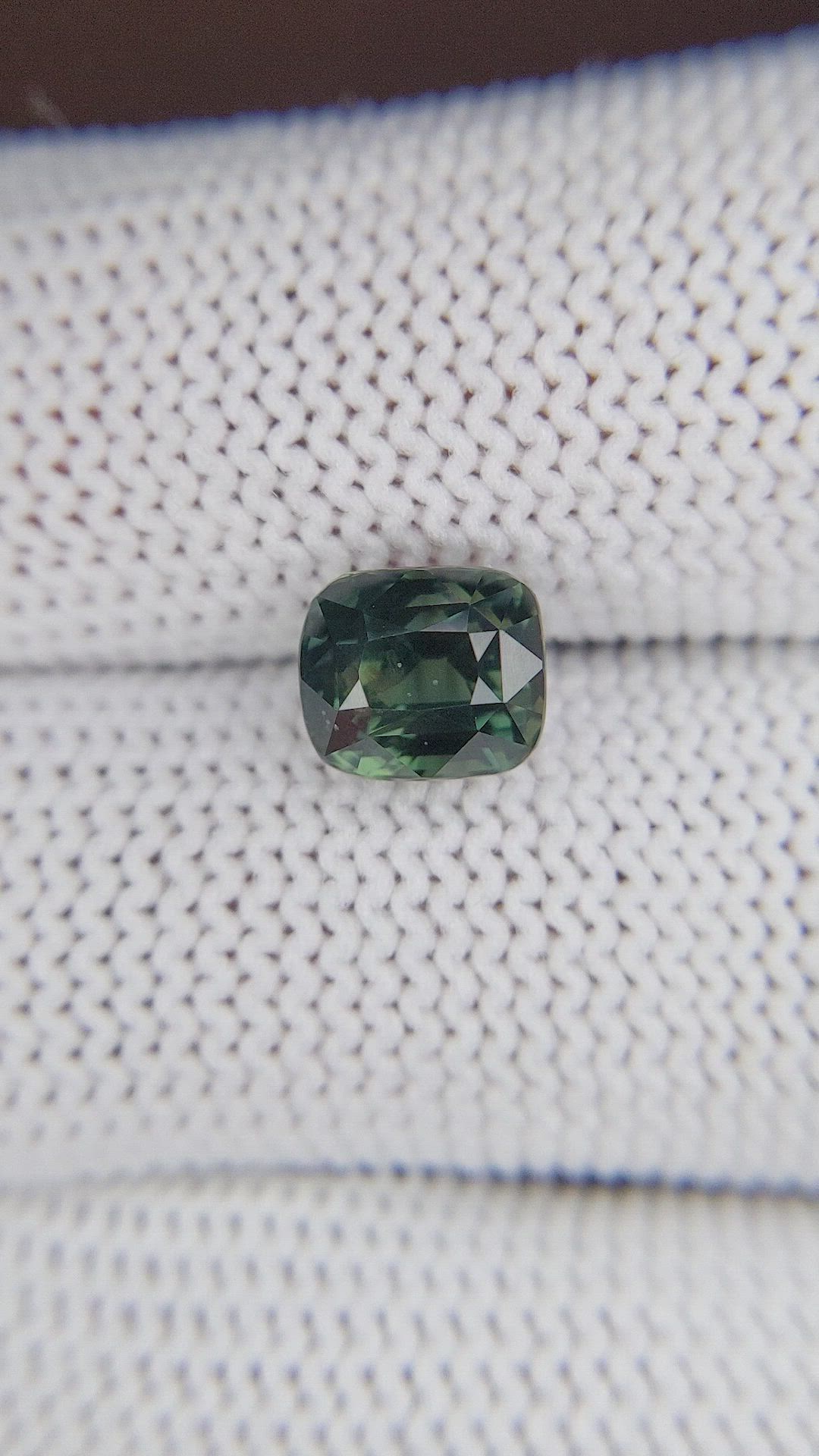 3.14 Ct. Bluish Green Sapphire from Tanzania Size Video
