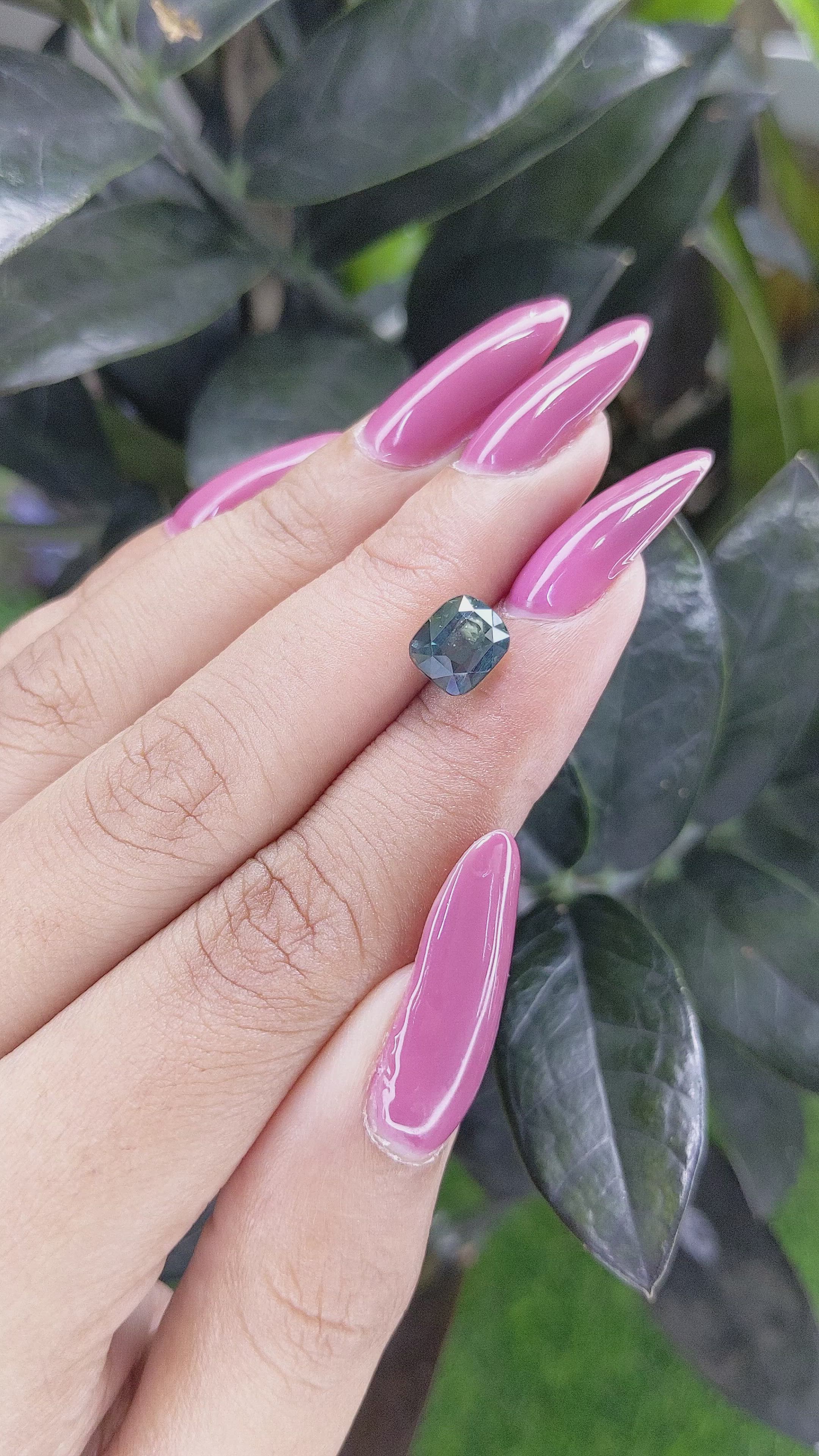 3.14 Ct. Bluish Green Sapphire from Tanzania Size Video