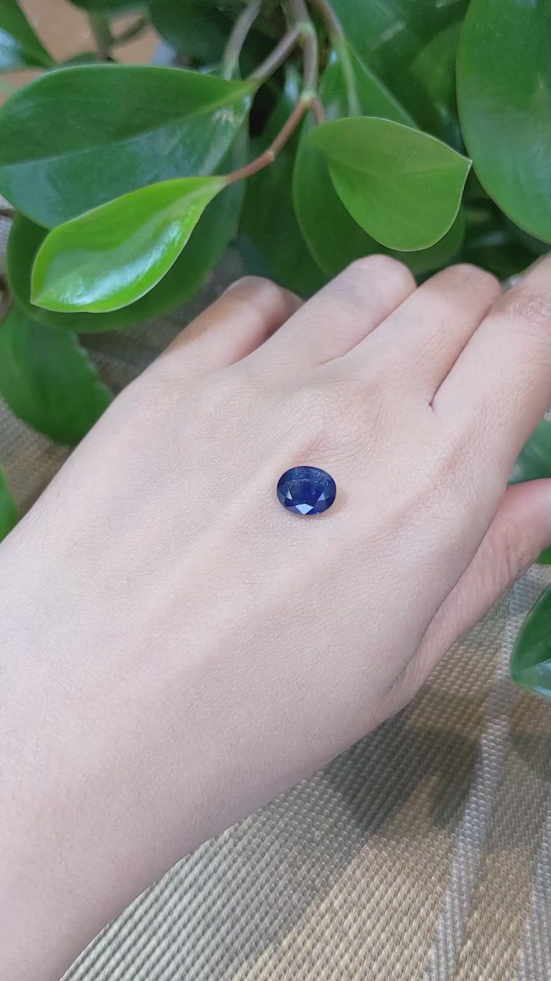 3.16 Ct. Blue Sapphire from Thailand Size Video