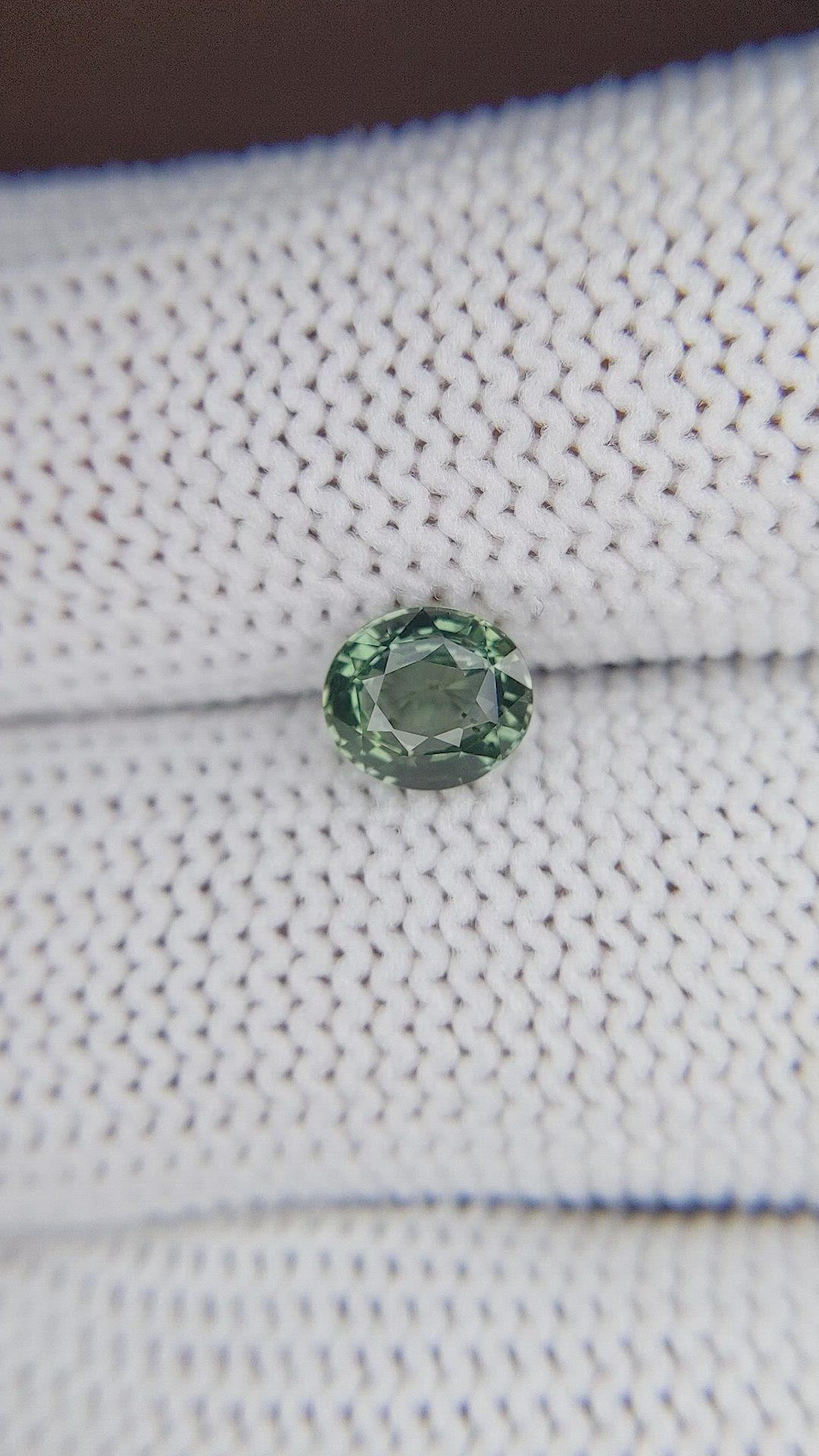 1.15 Ct. Bluish Green Sapphire from Tanzania Size Video
