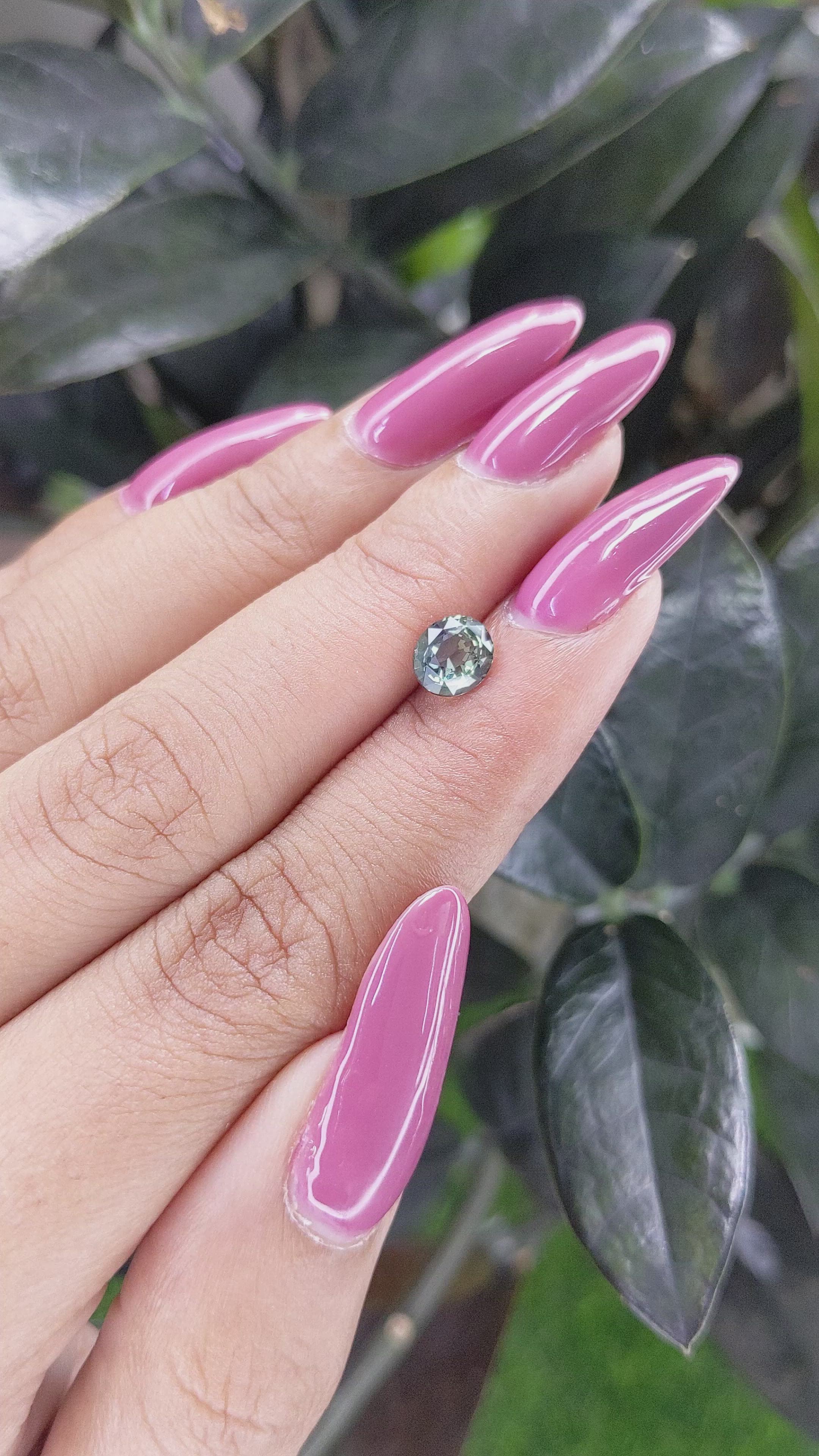 1.15 Ct. Bluish Green Sapphire from Tanzania Size Video