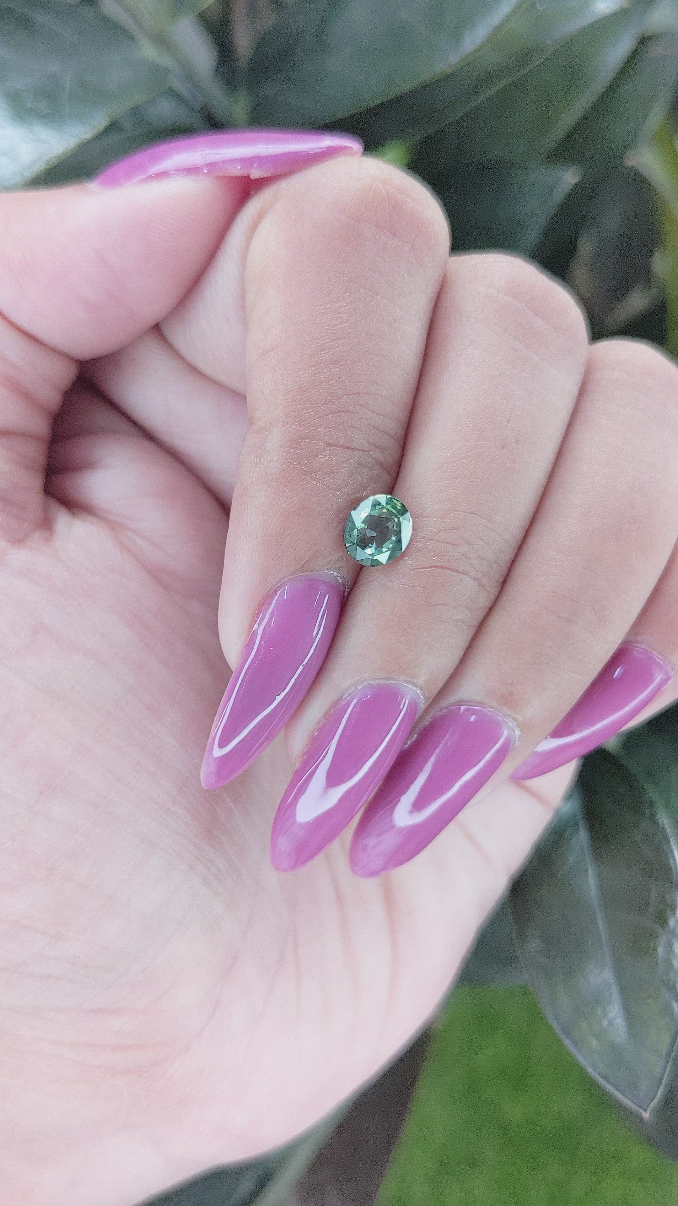 1.15 Ct. Bluish Green Sapphire from Tanzania Size Video