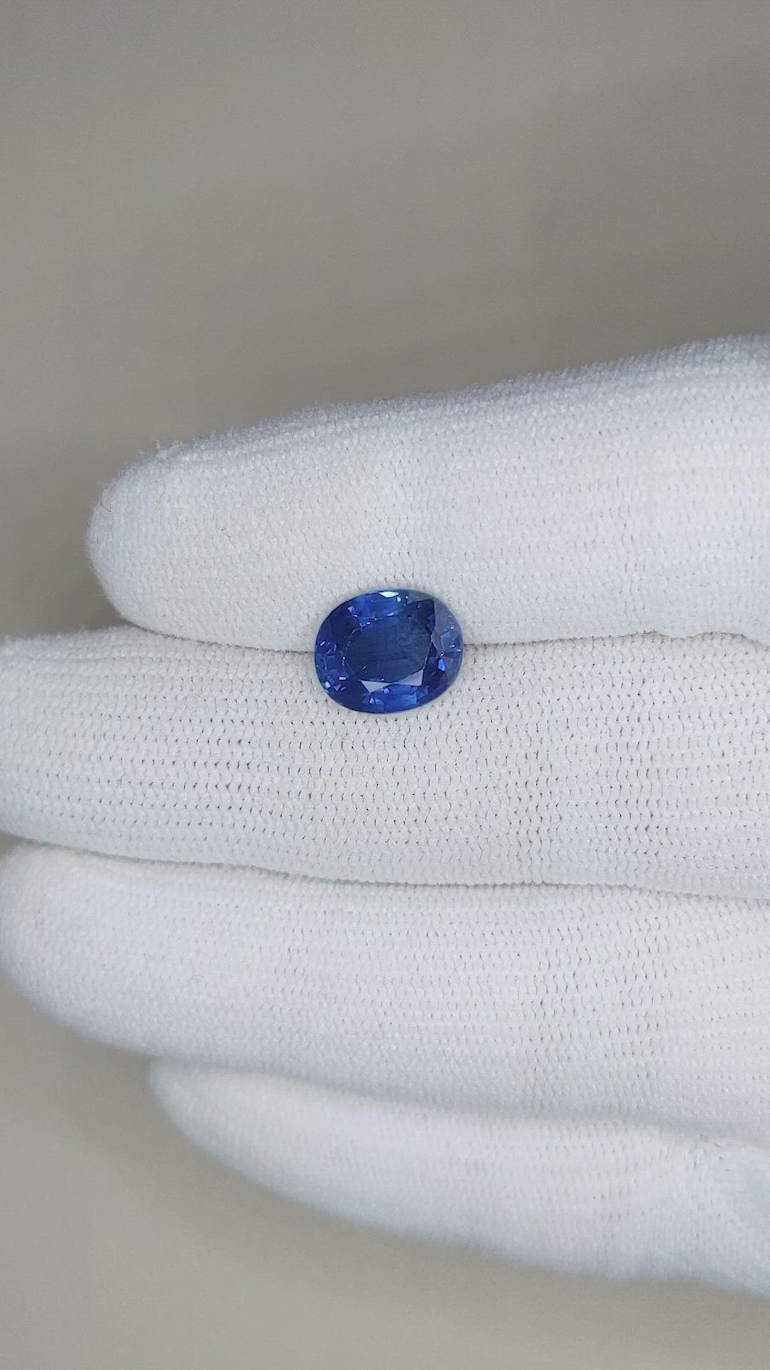 3.81 Ct. Blue Sapphire from Thailand Size Video