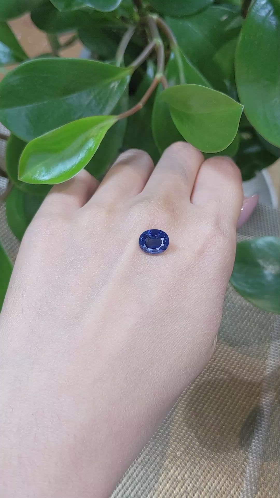 3.81 Ct. Blue Sapphire from Thailand Size Video