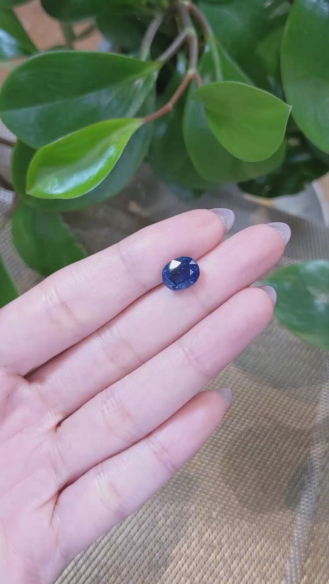 3.81 Ct. Blue Sapphire from Thailand Size Video