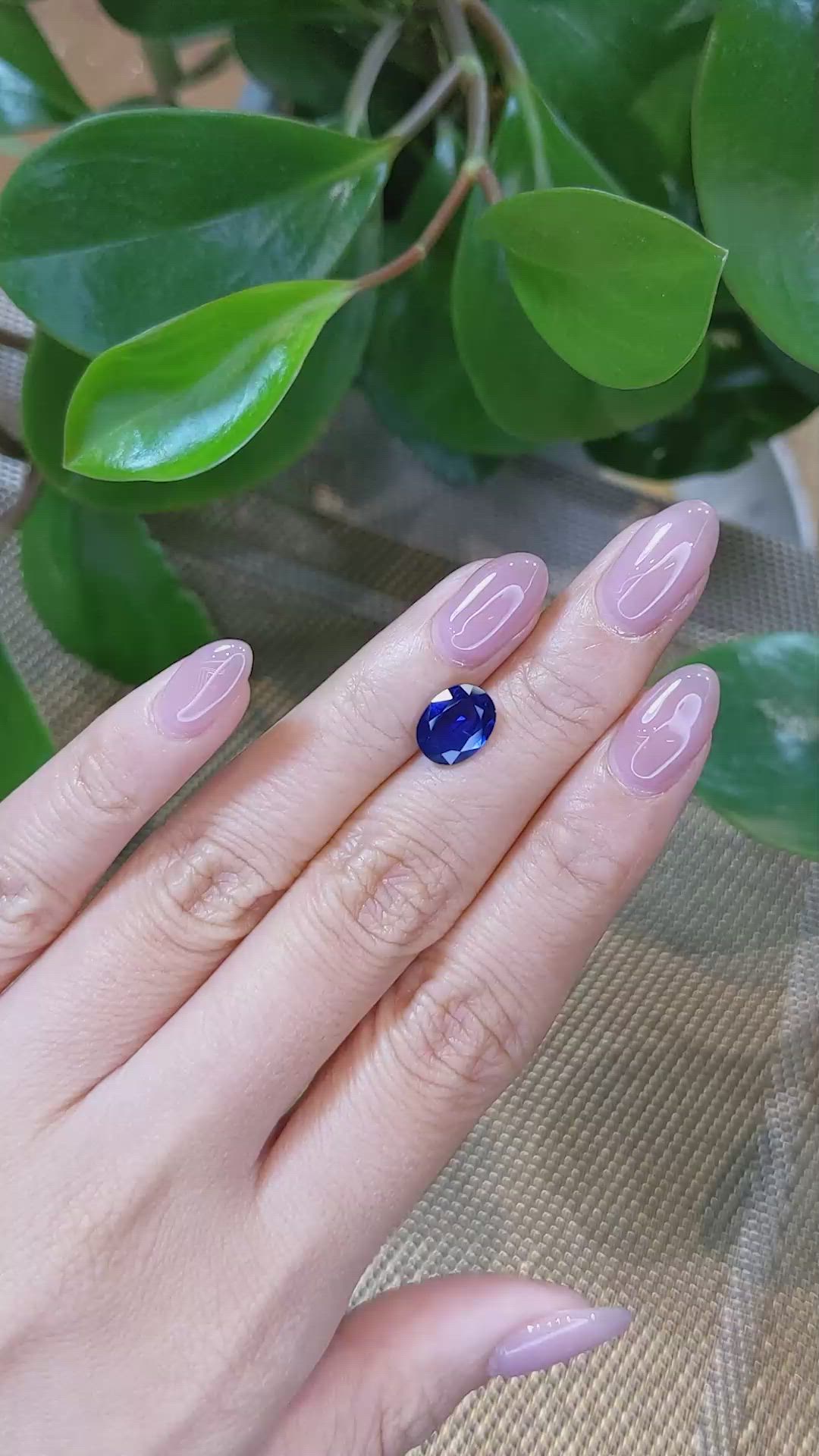 2.61 Ct. Blue Sapphire from Thailand Size Video