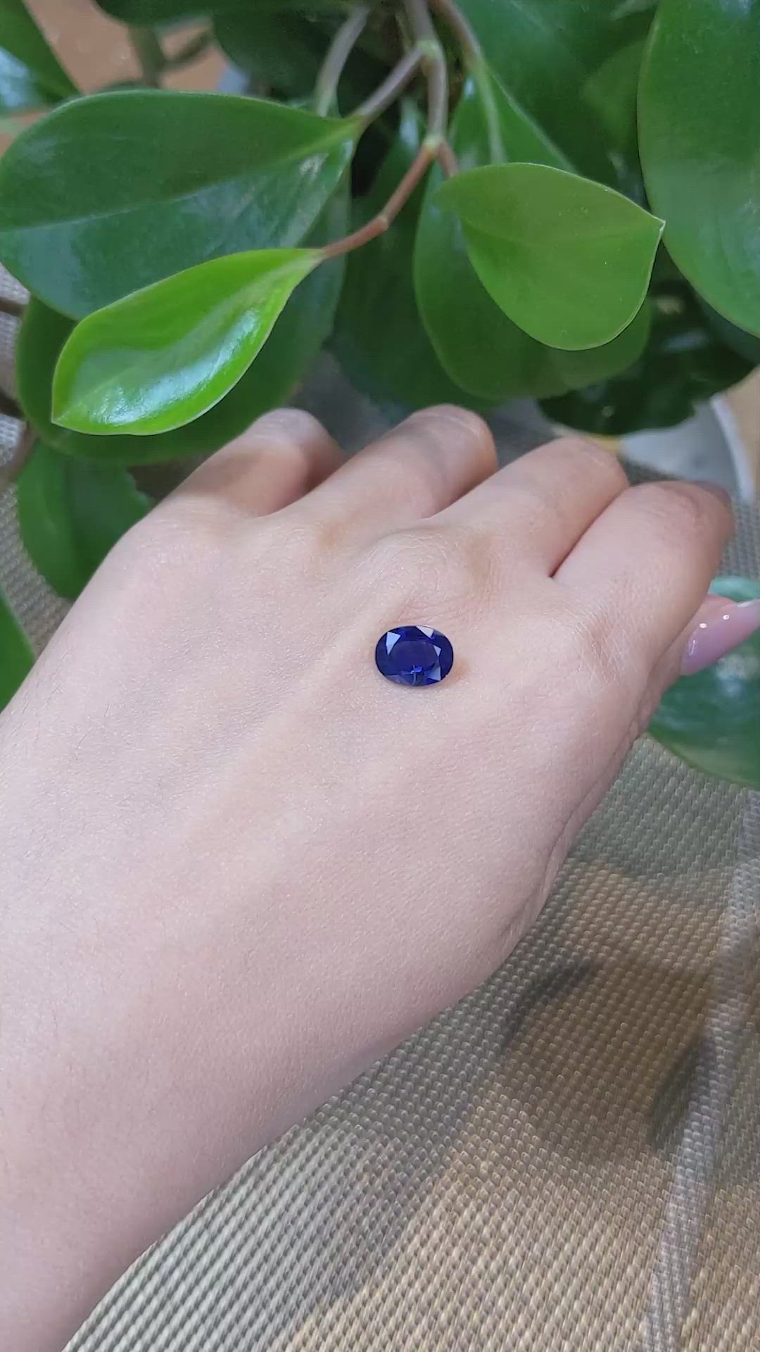 2.61 Ct. Blue Sapphire from Thailand Size Video