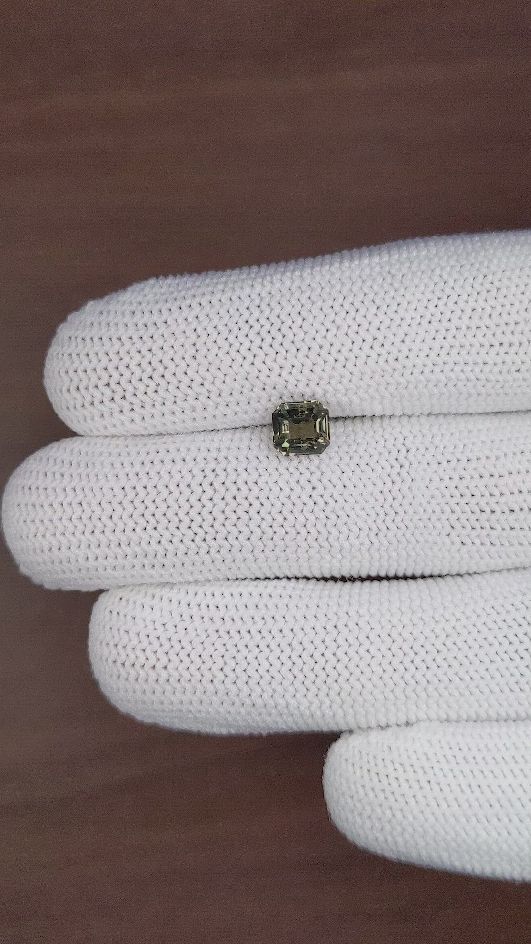 1.42 Ct. Brownish Green Sapphire from Tanzania Size Video
