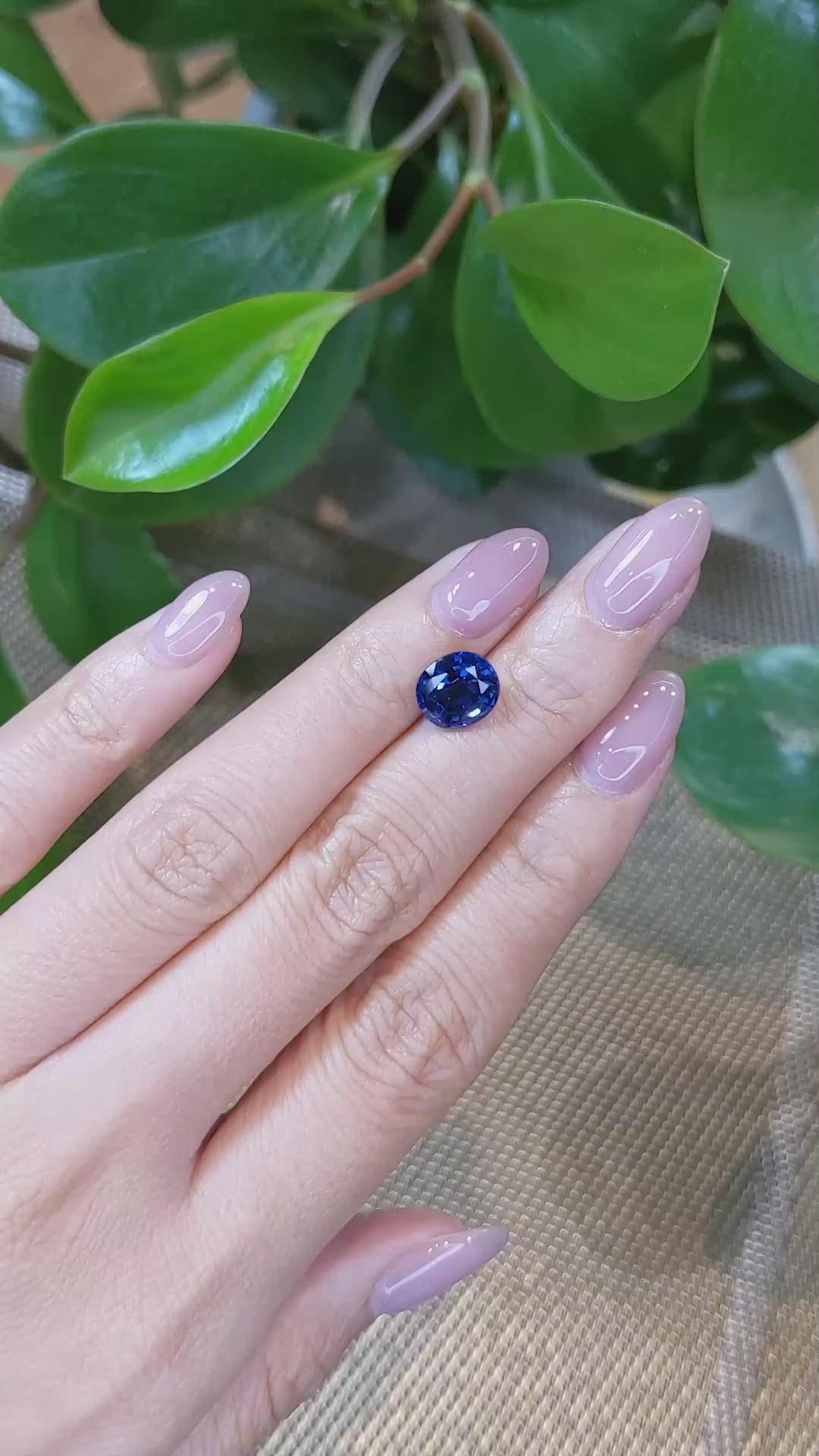 3.47 Ct. Blue Sapphire from Thailand Size Video