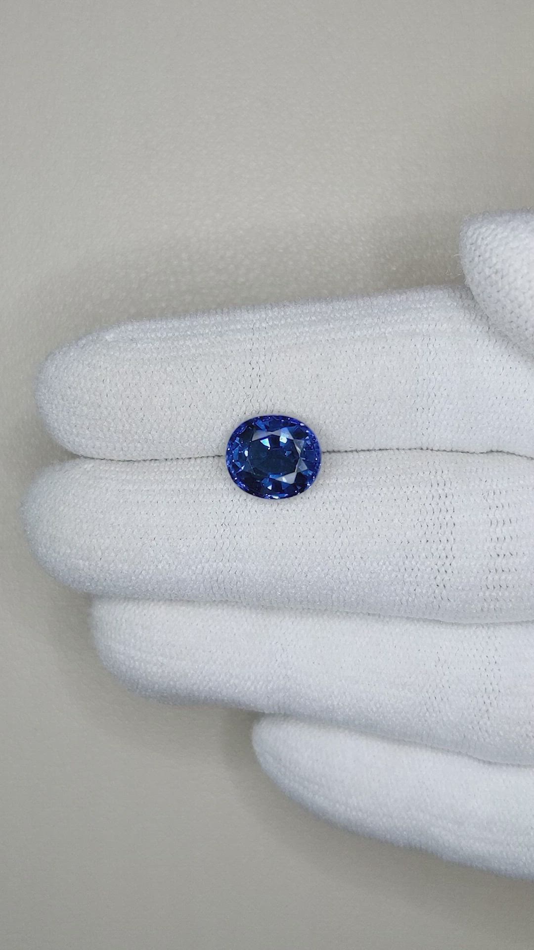 3.47 Ct. Blue Sapphire from Thailand Size Video