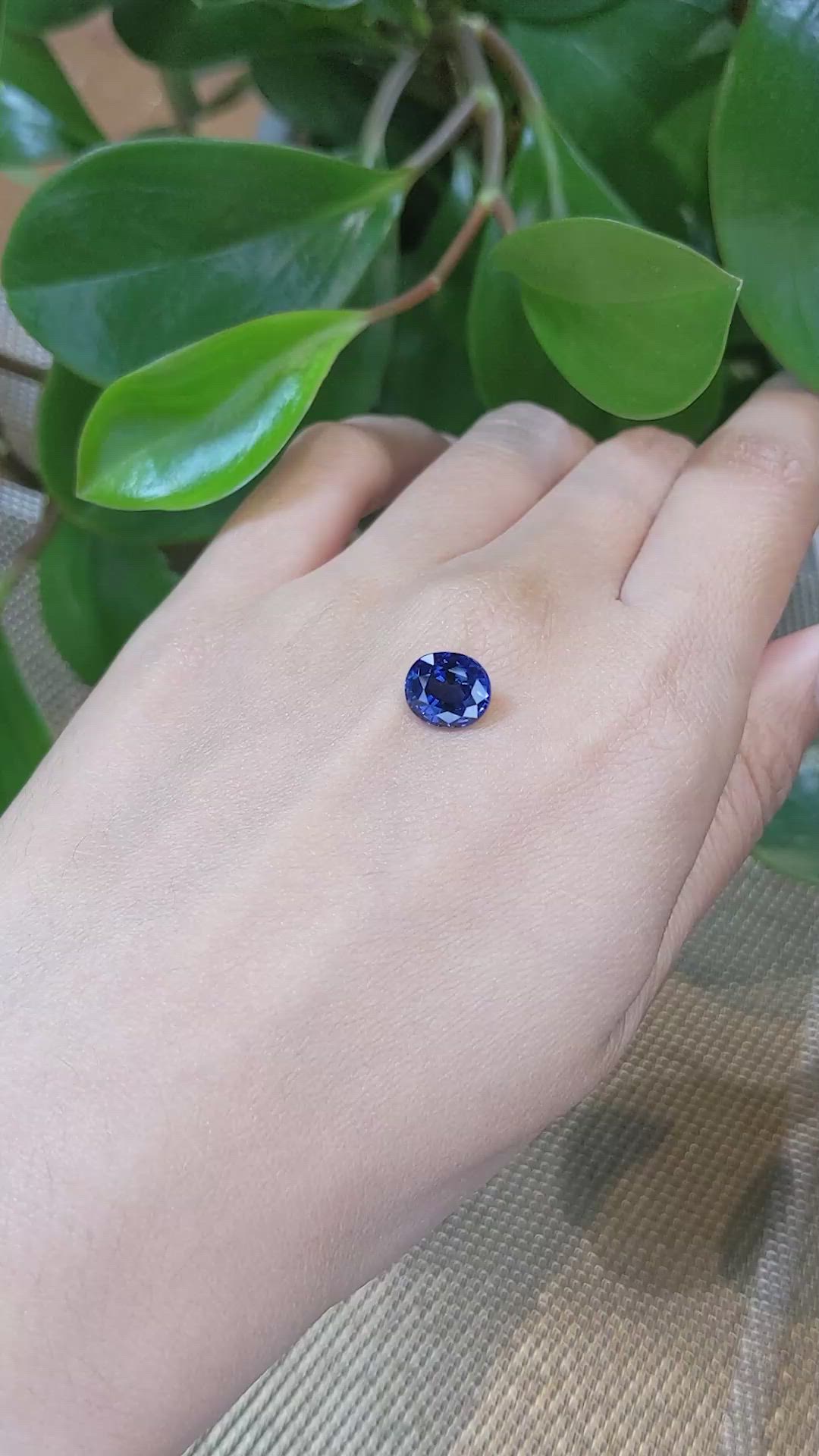 3.47 Ct. Blue Sapphire from Thailand Size Video