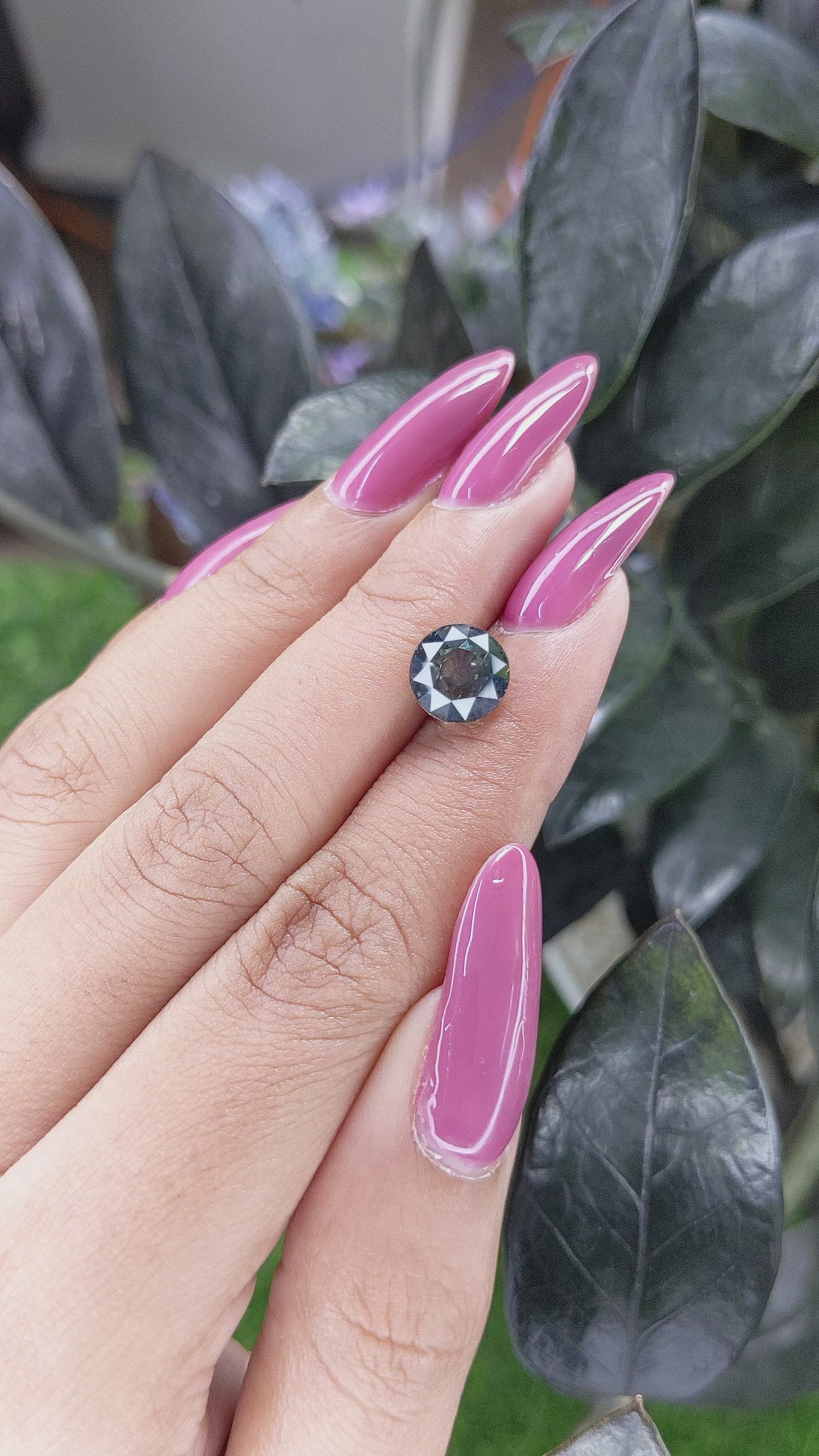 3.97 Ct. Bluish Green Sapphire from Tanzania Size Video