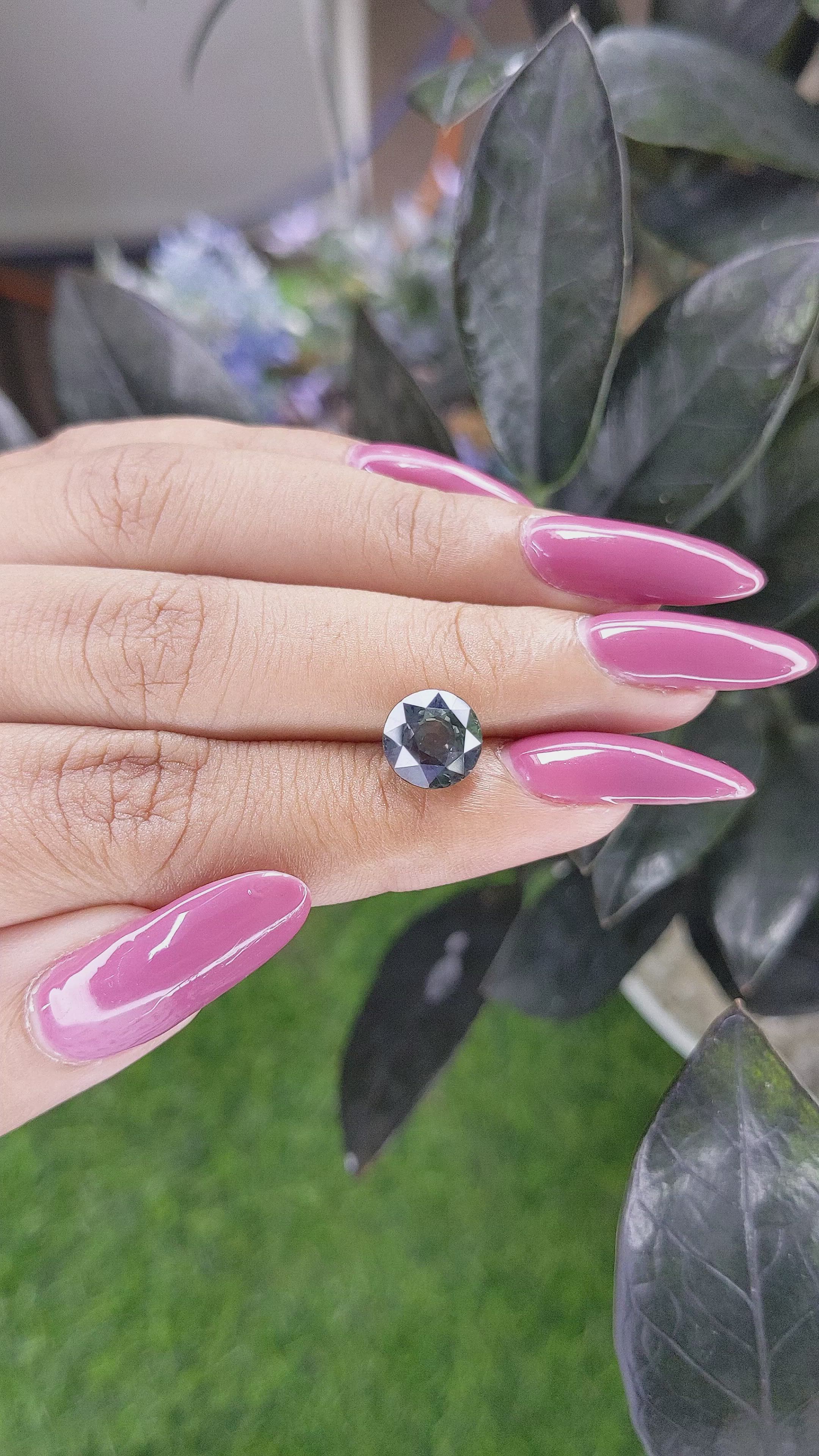 3.97 Ct. Bluish Green Sapphire from Tanzania Size Video