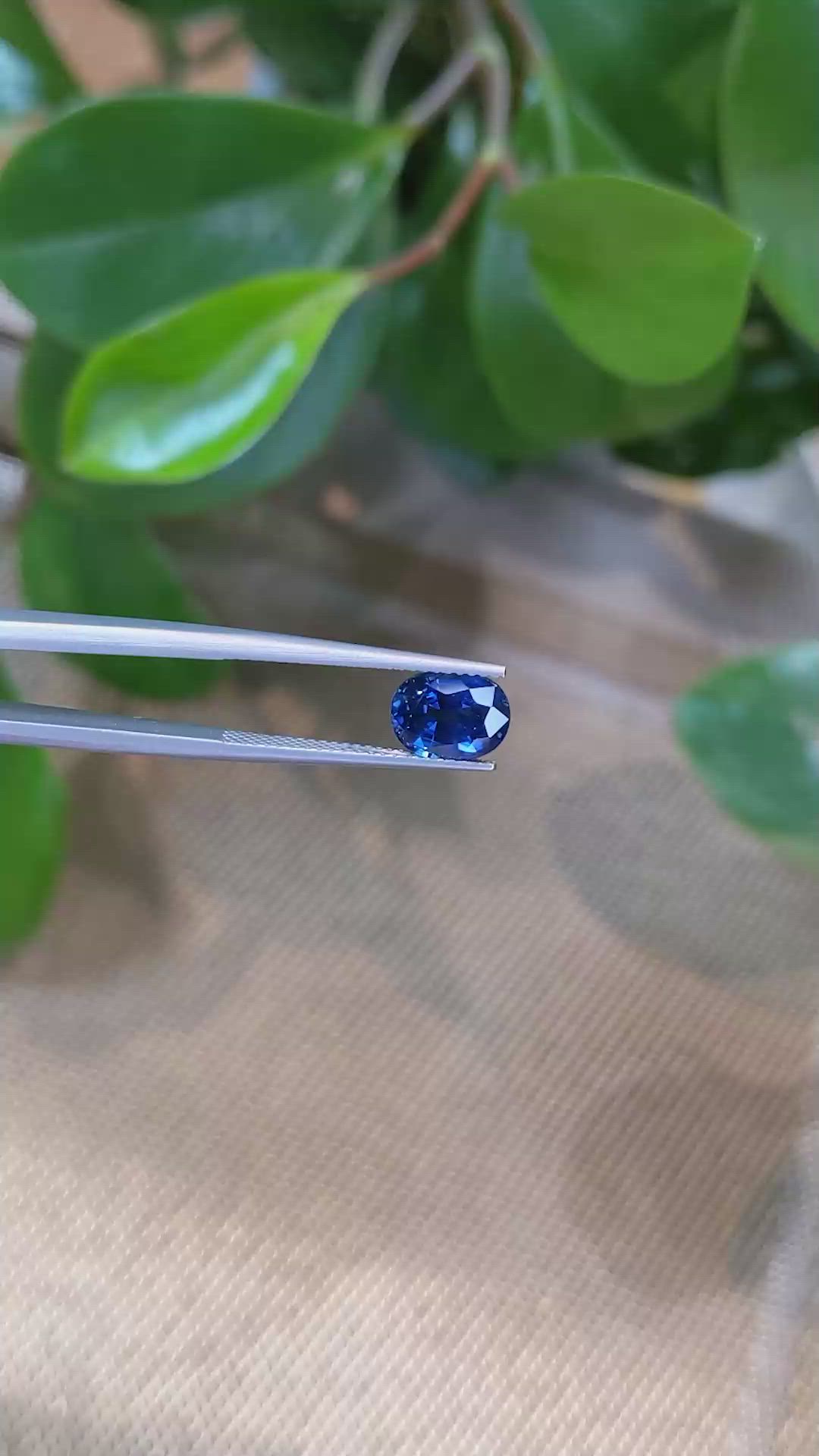 2.75 Ct. Blue Sapphire from Thailand Size Video