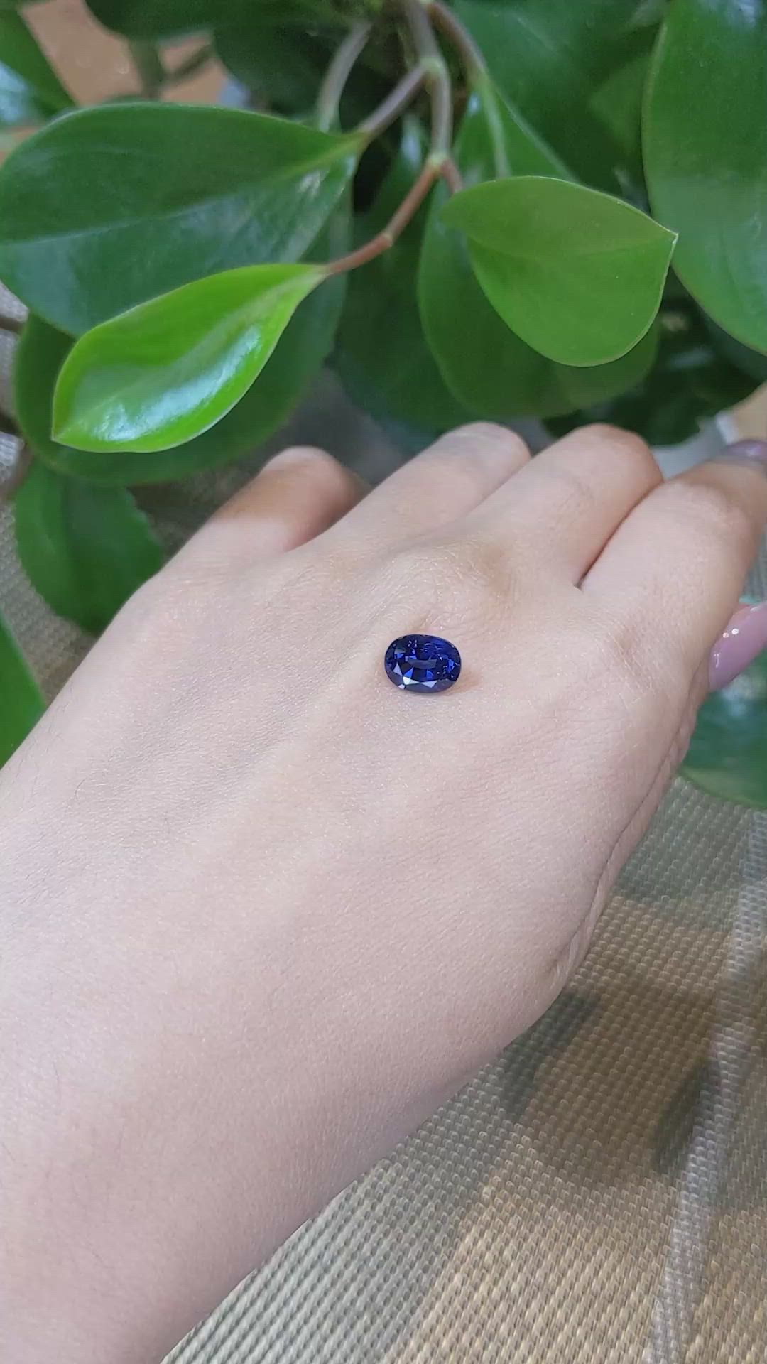 2.75 Ct. Blue Sapphire from Thailand Size Video