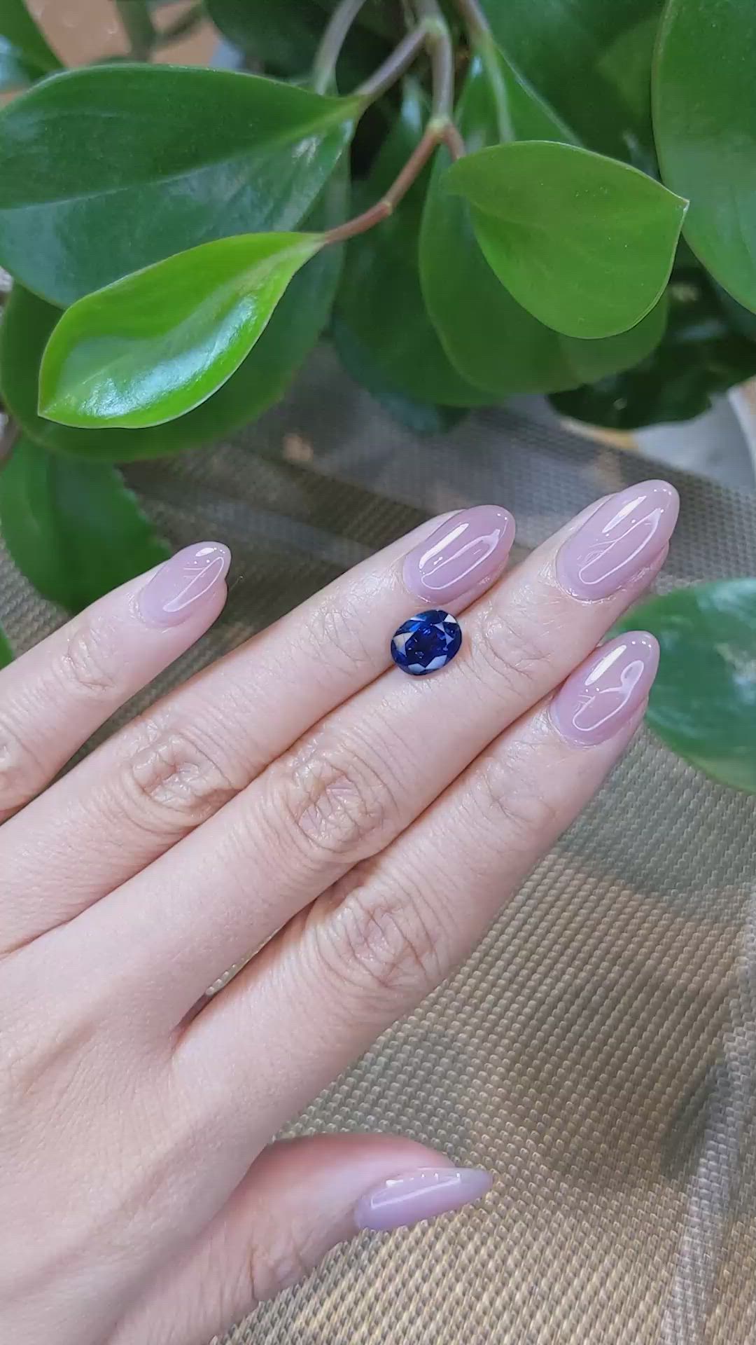 2.75 Ct. Blue Sapphire from Thailand Size Video