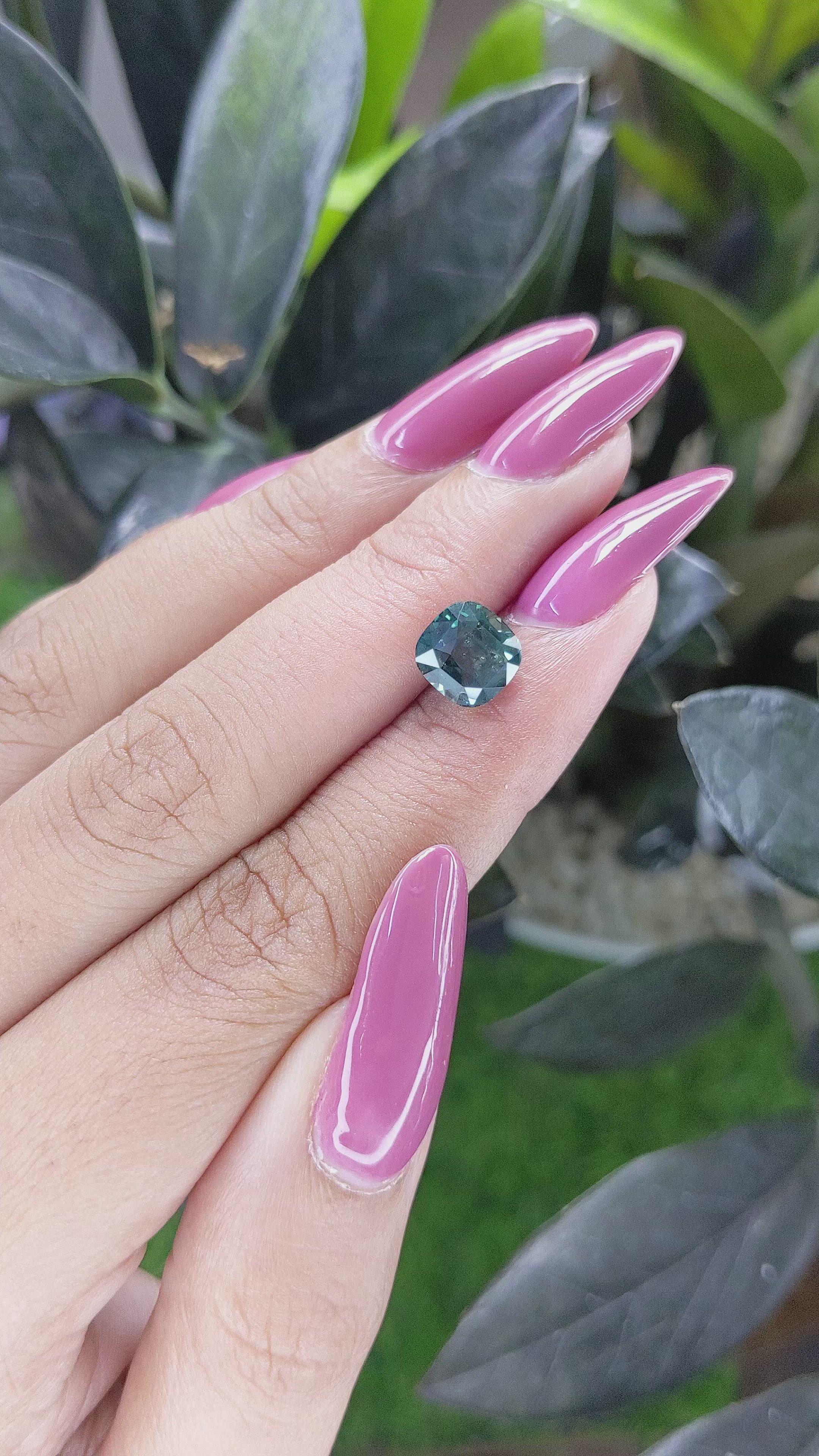 3.11 Ct. Greenish Blue Sapphire from Tanzania Size Video