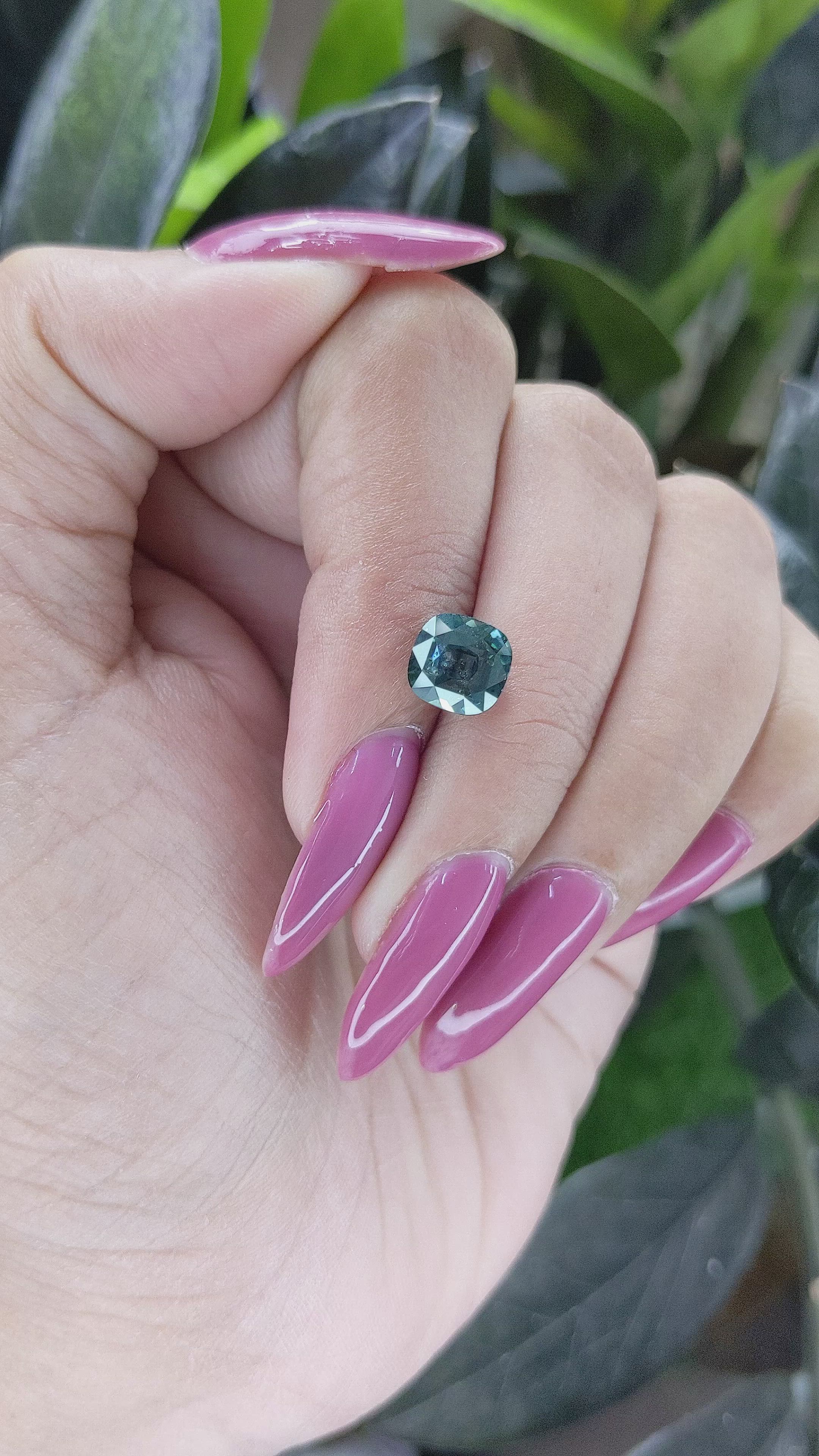 3.11 Ct. Greenish Blue Sapphire from Tanzania Size Video