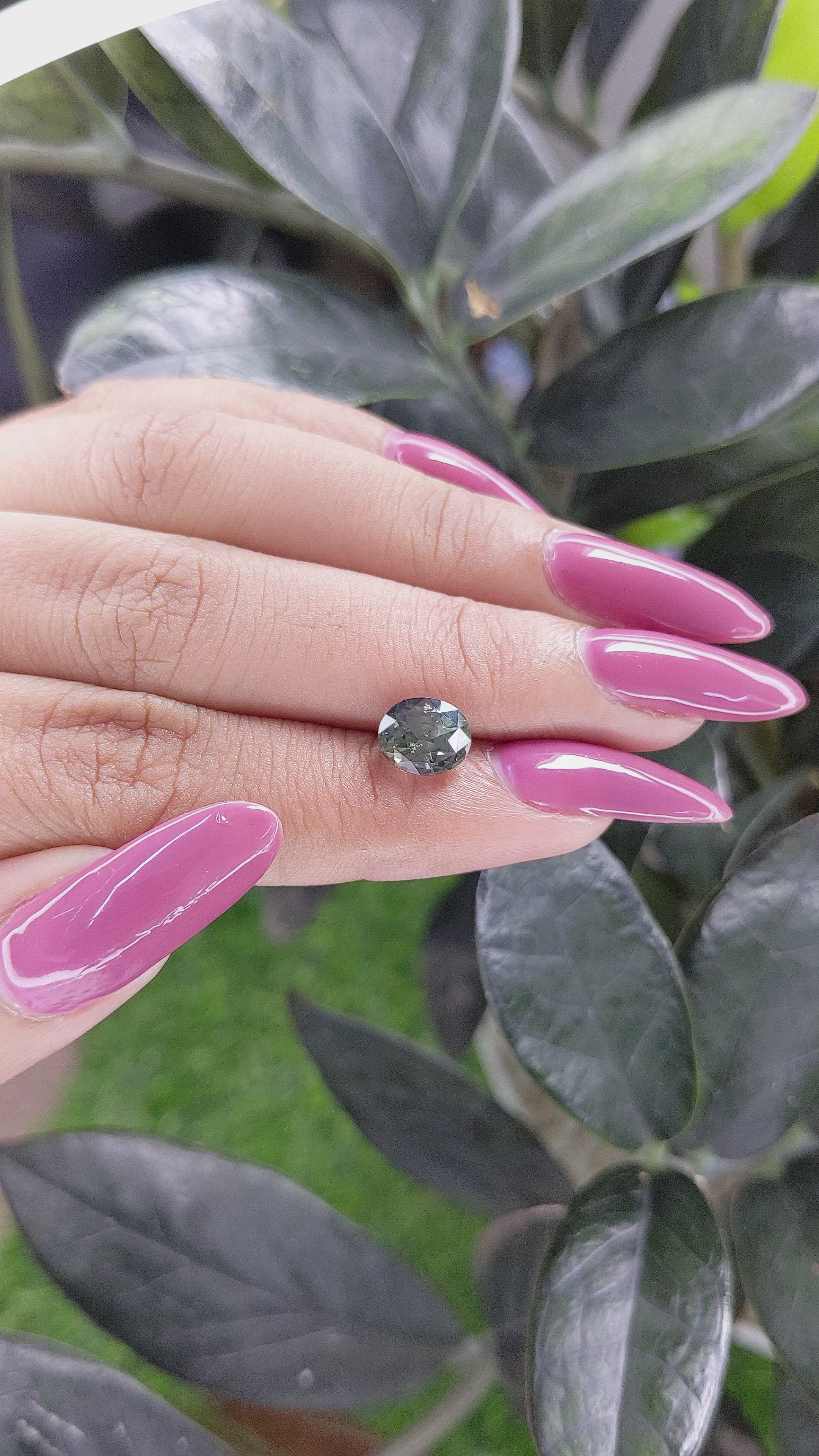 2.52 Ct. Bluish Green Sapphire from Tanzania Size Video