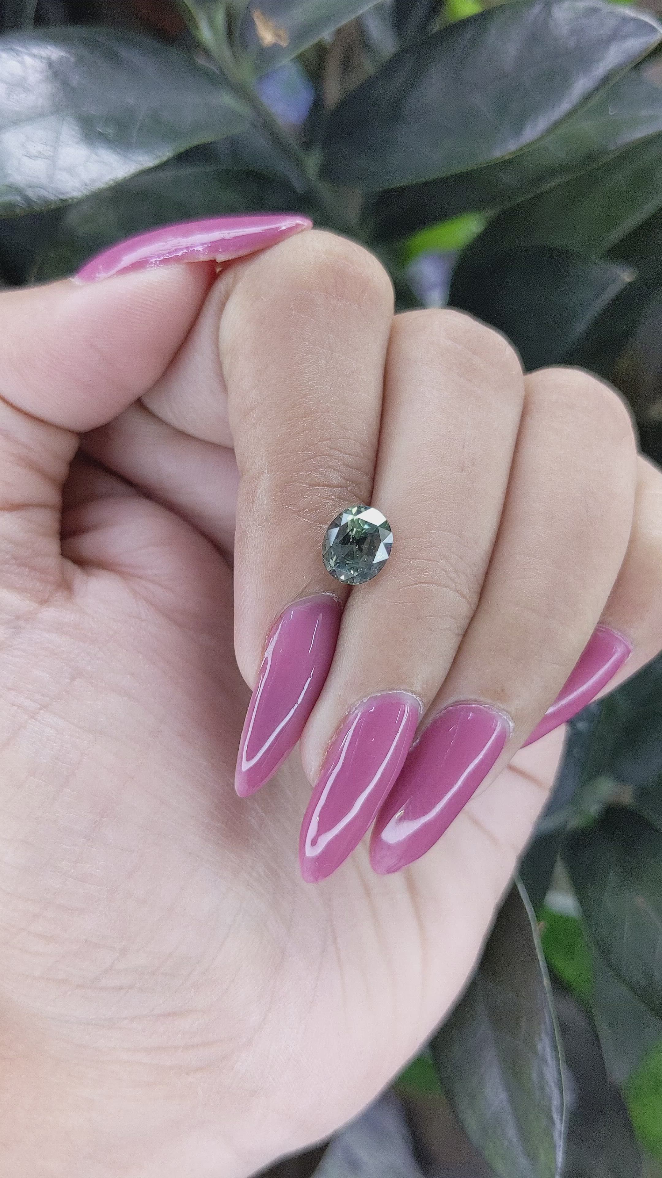 2.52 Ct. Bluish Green Sapphire from Tanzania Size Video