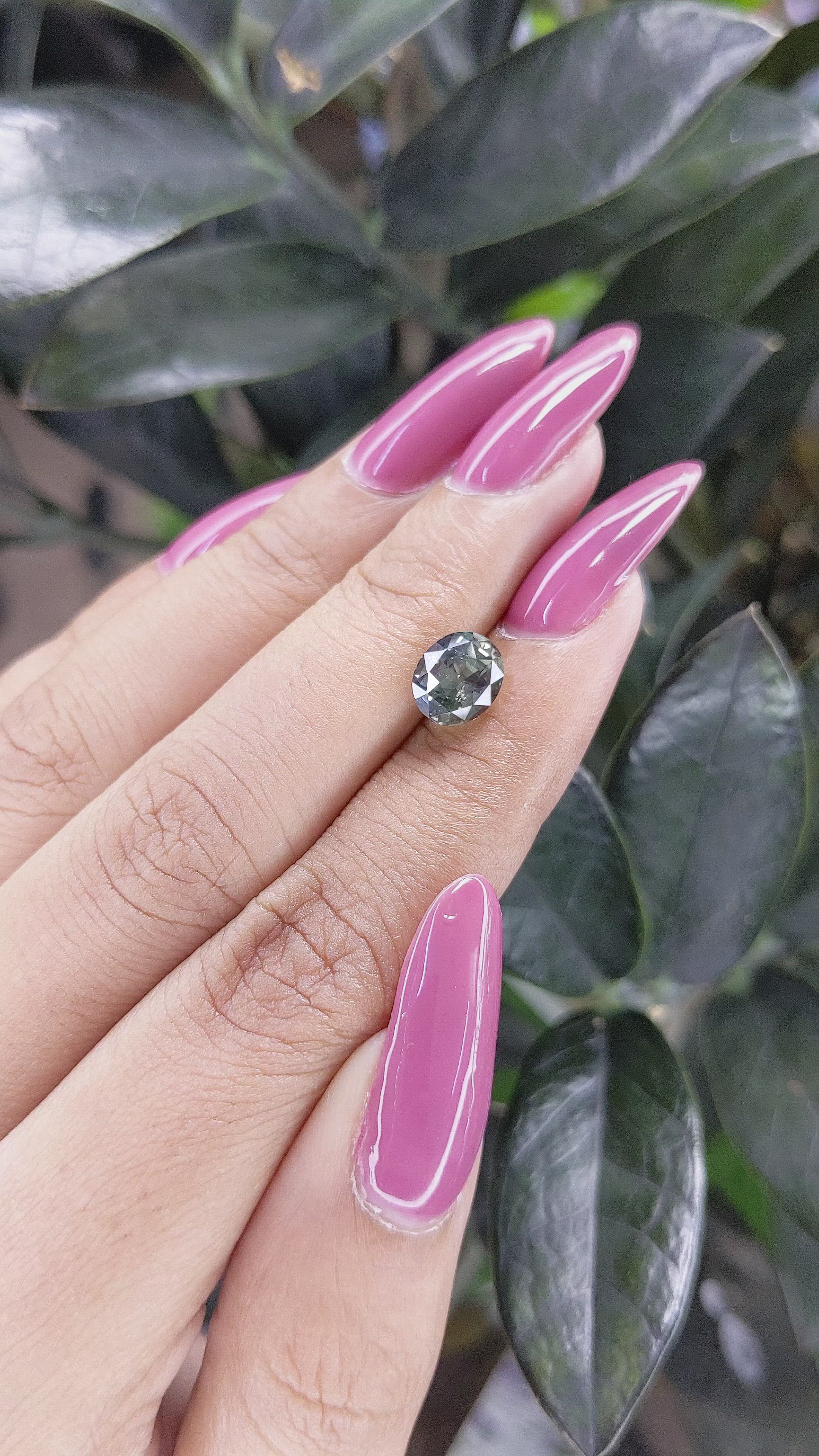 2.52 Ct. Bluish Green Sapphire from Tanzania Size Video