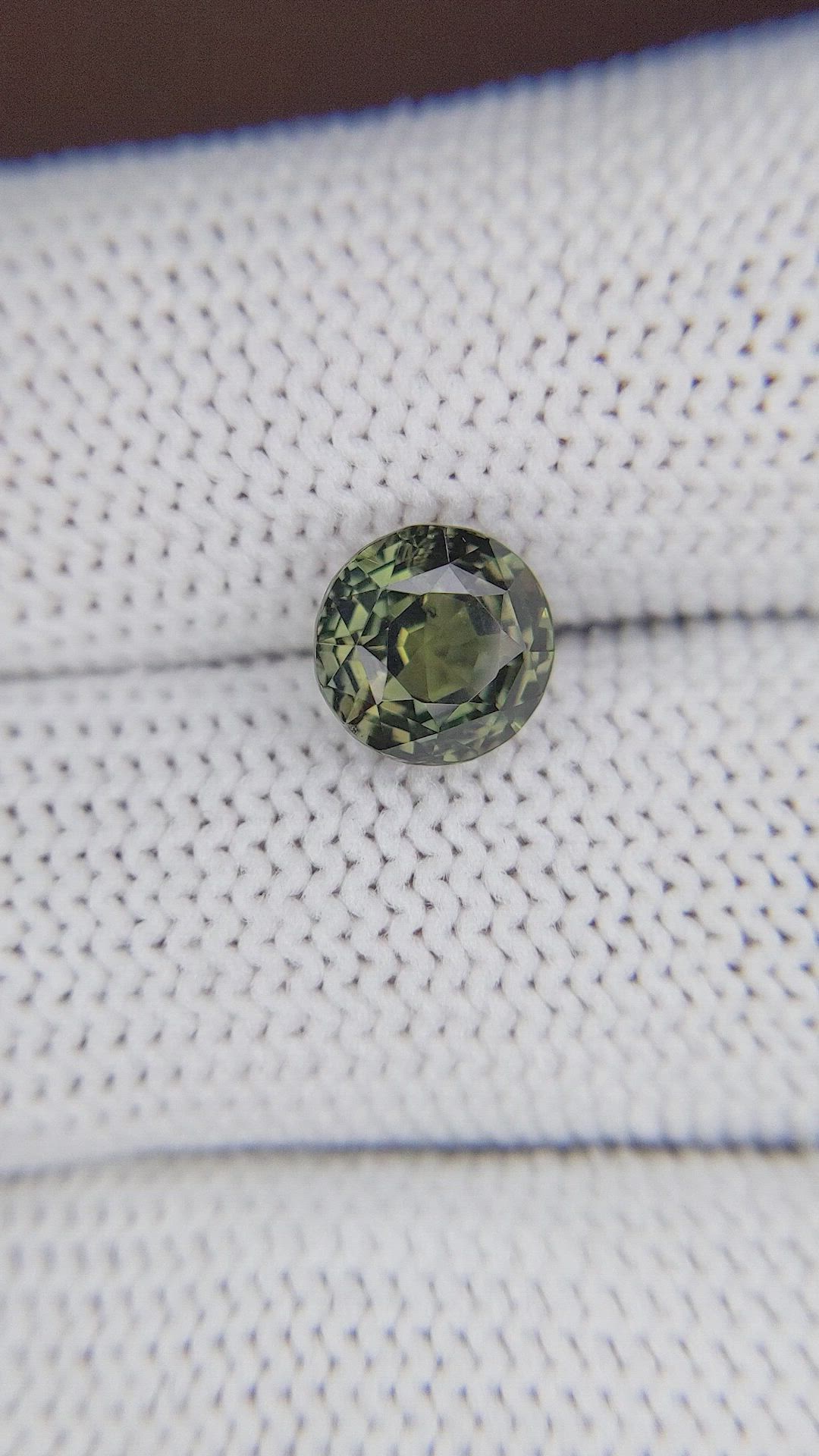 2.70 Ct. Brownish Green Sapphire from Tanzania Size Video