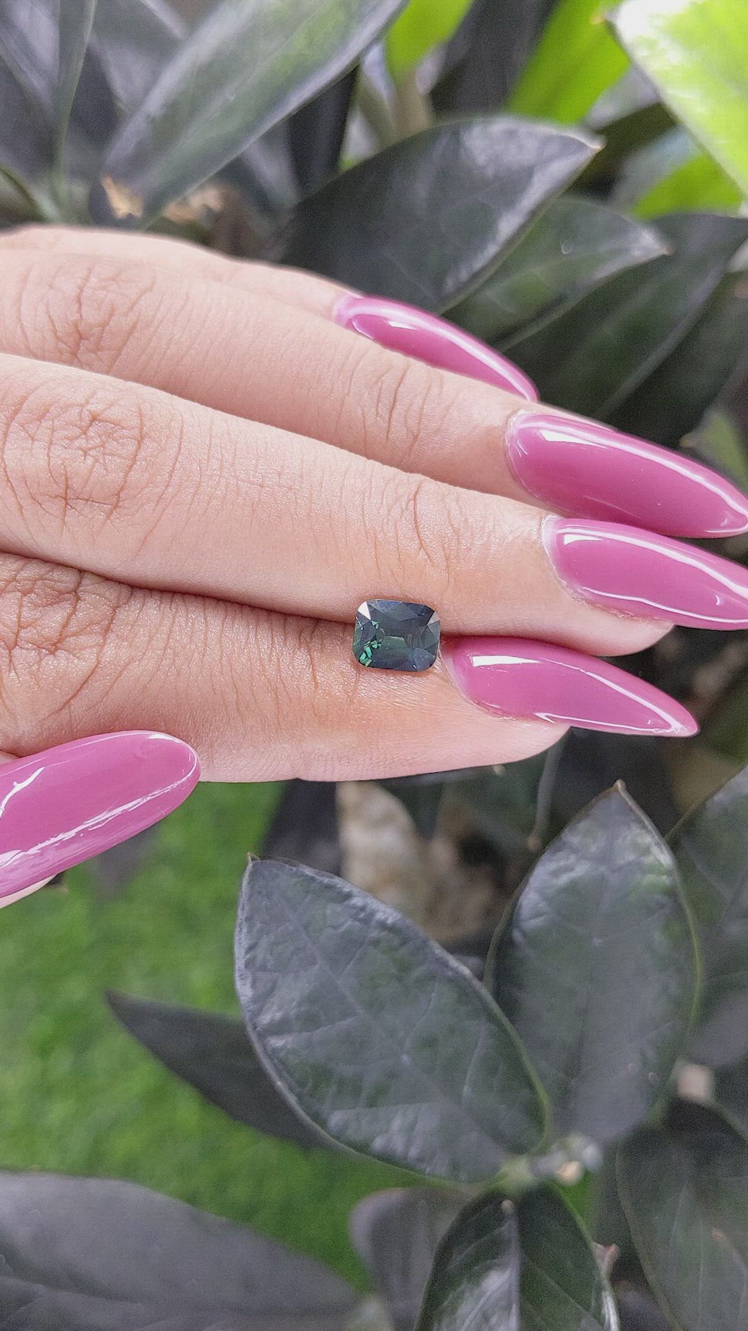1.06 Ct. Bluish Green Sapphire from Tanzania Size Video