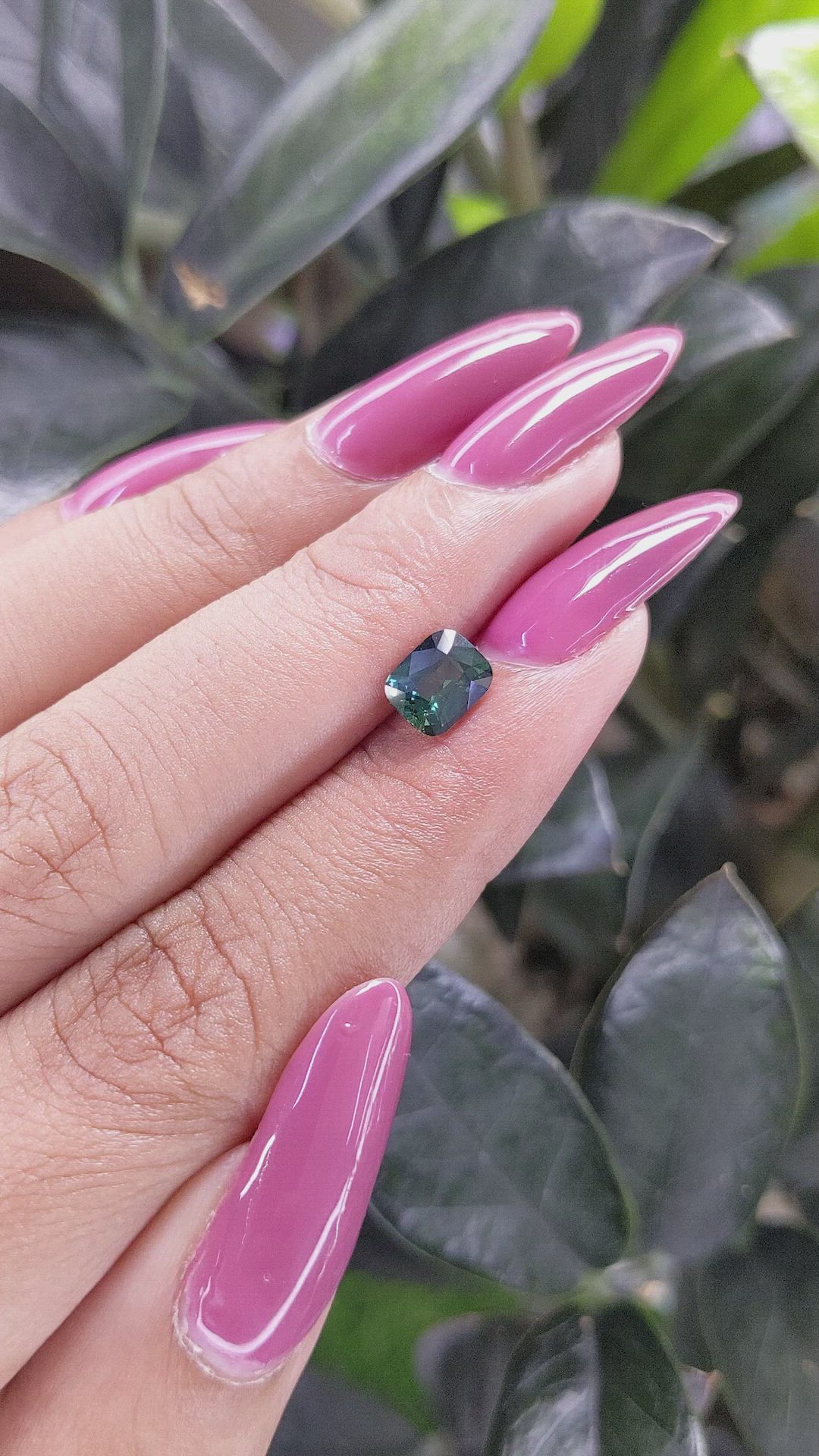1.06 Ct. Bluish Green Sapphire from Tanzania Size Video