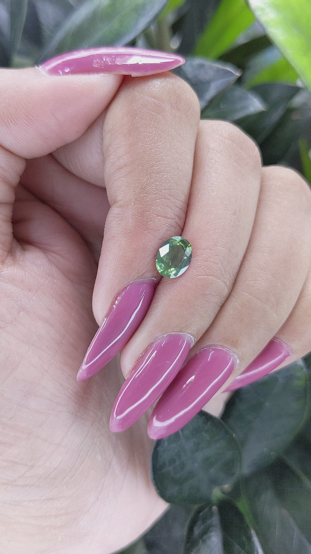 1.18 Ct. Green Sapphire from Tanzania Size Video