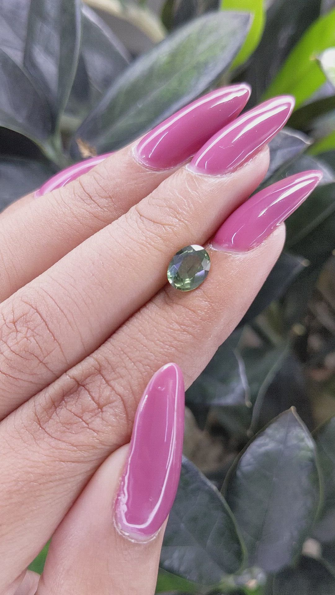 1.18 Ct. Green Sapphire from Tanzania Size Video