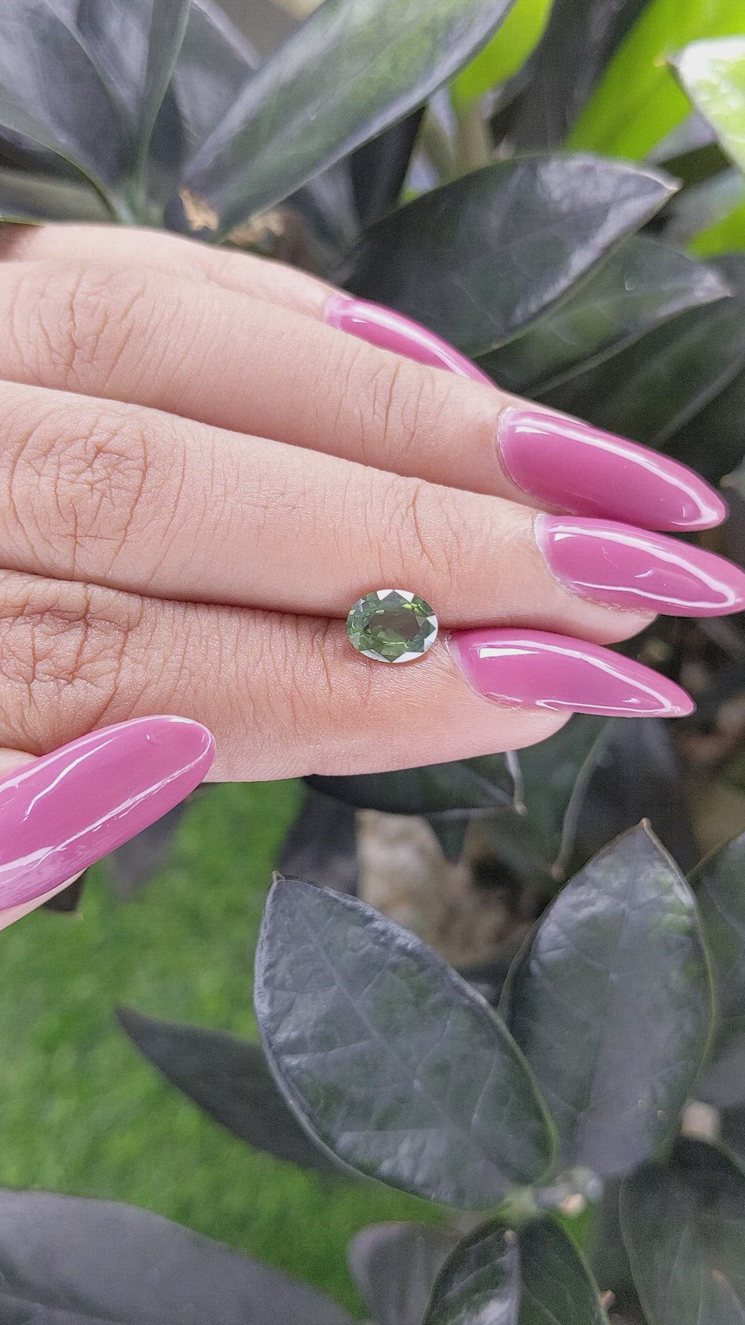 1.18 Ct. Green Sapphire from Tanzania Size Video