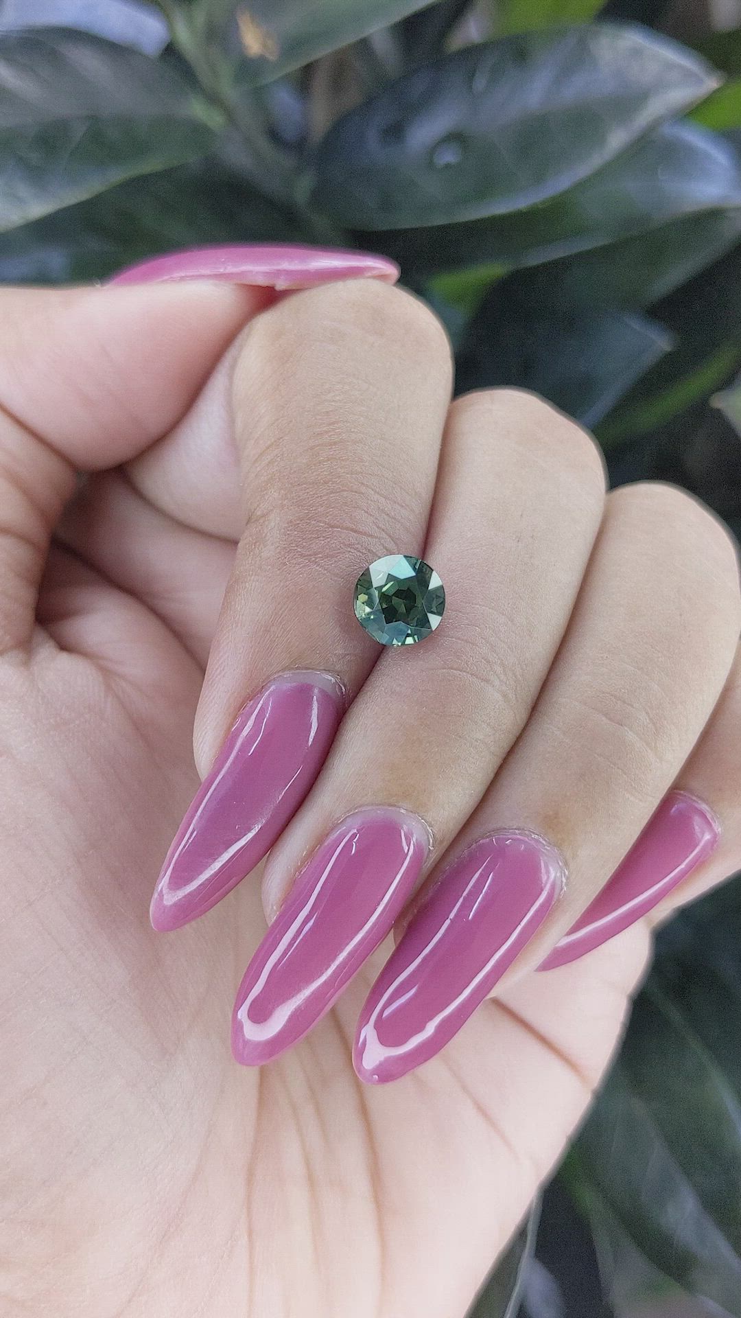 2.06 Ct. Bluish Green Sapphire from Tanzania Size Video