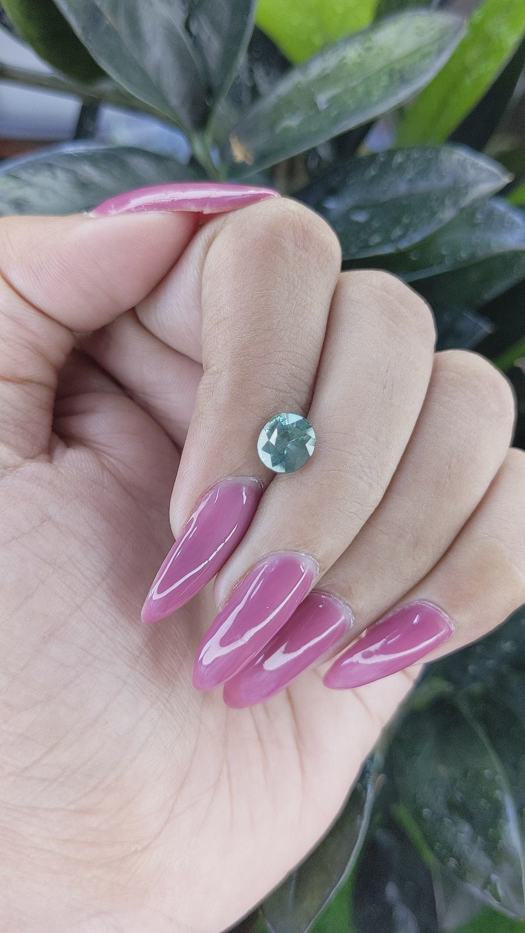 2.00 Ct. Bluish Green Sapphire from Tanzania Size Video