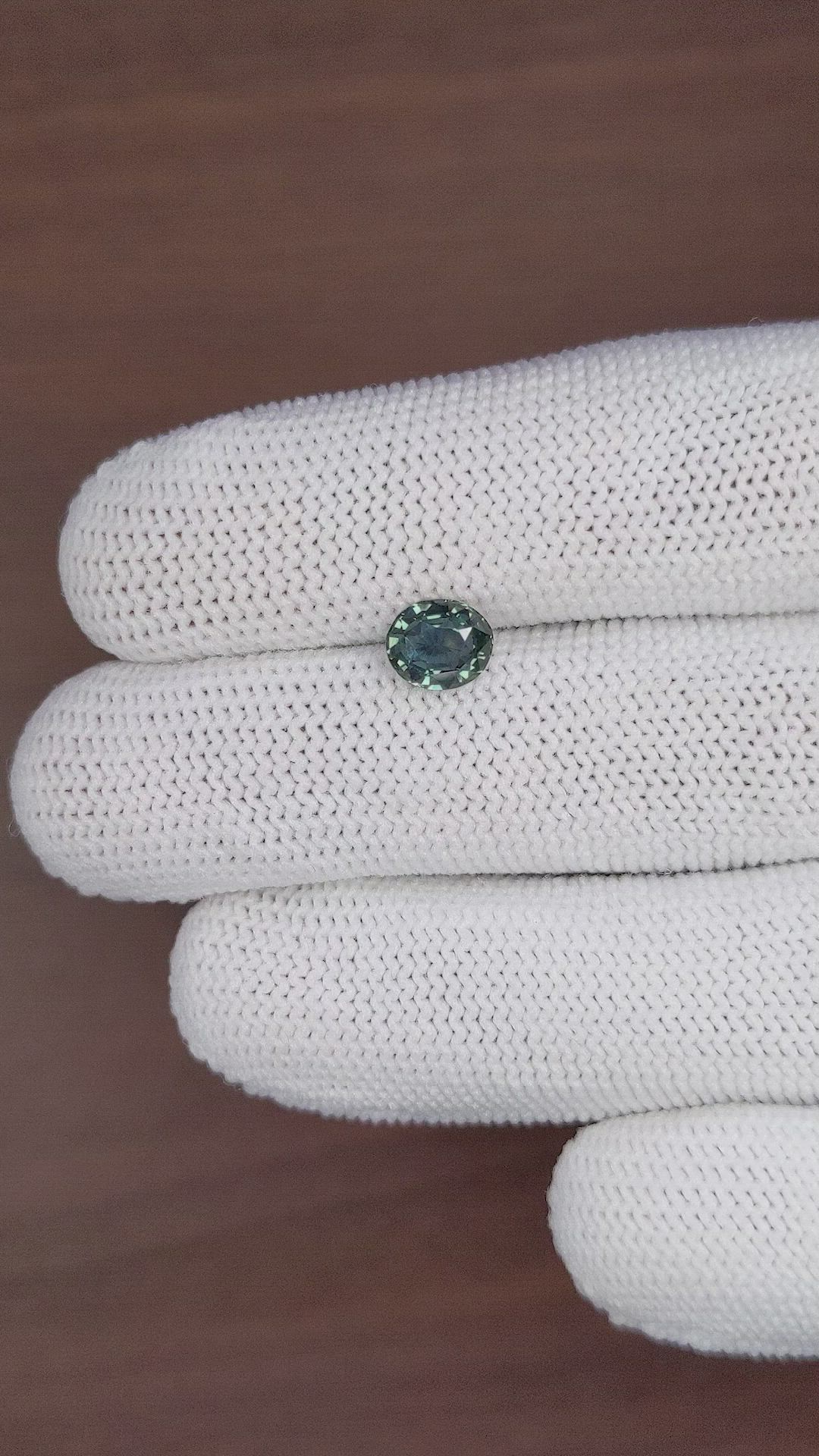 1.36 Ct. Bluish Green Sapphire from Tanzania Size Video