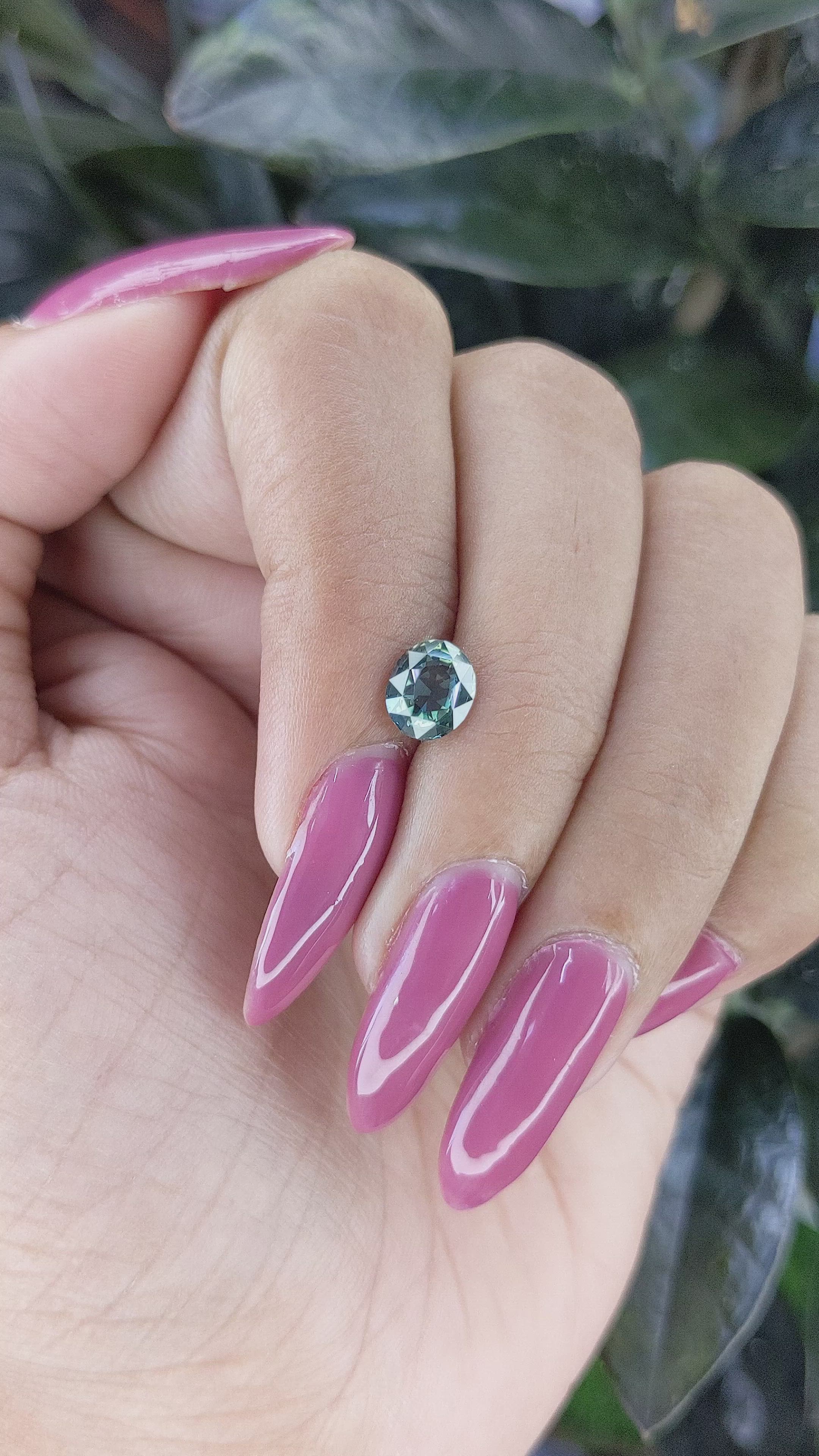 1.36 Ct. Bluish Green Sapphire from Tanzania Size Video