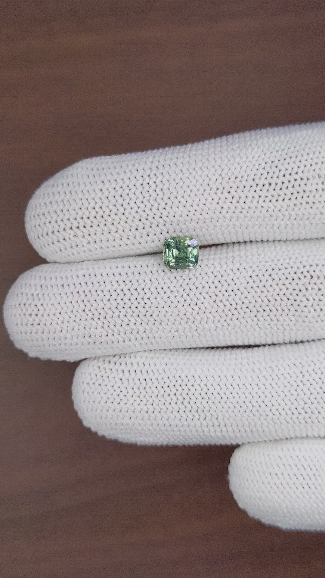 1.24 Ct. Bluish Green Sapphire from Tanzania Size Video