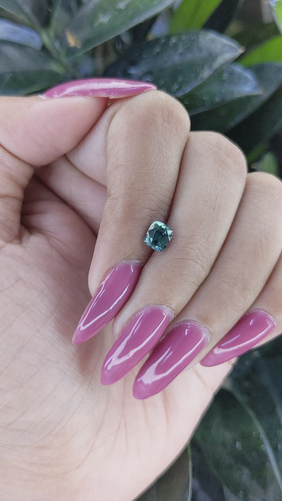 1.00 Ct. Bluish Green Sapphire from Tanzania Size Video