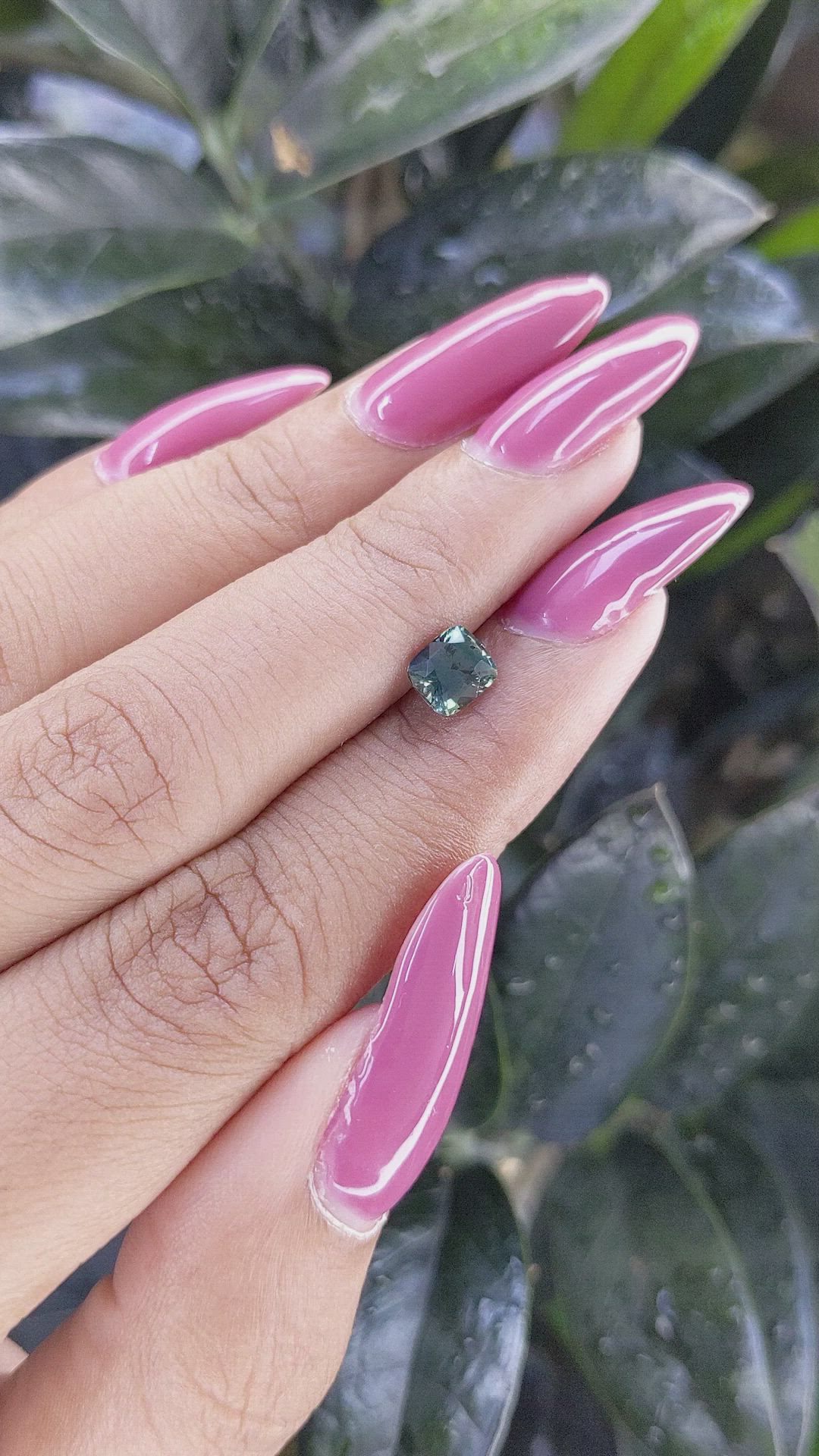 1.00 Ct. Bluish Green Sapphire from Tanzania Size Video