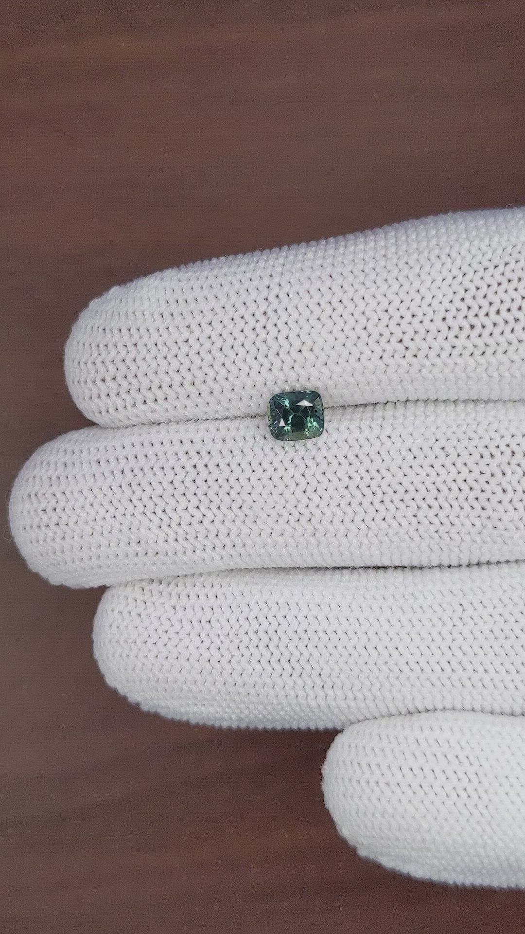 1.00 Ct. Bluish Green Sapphire from Tanzania Size Video