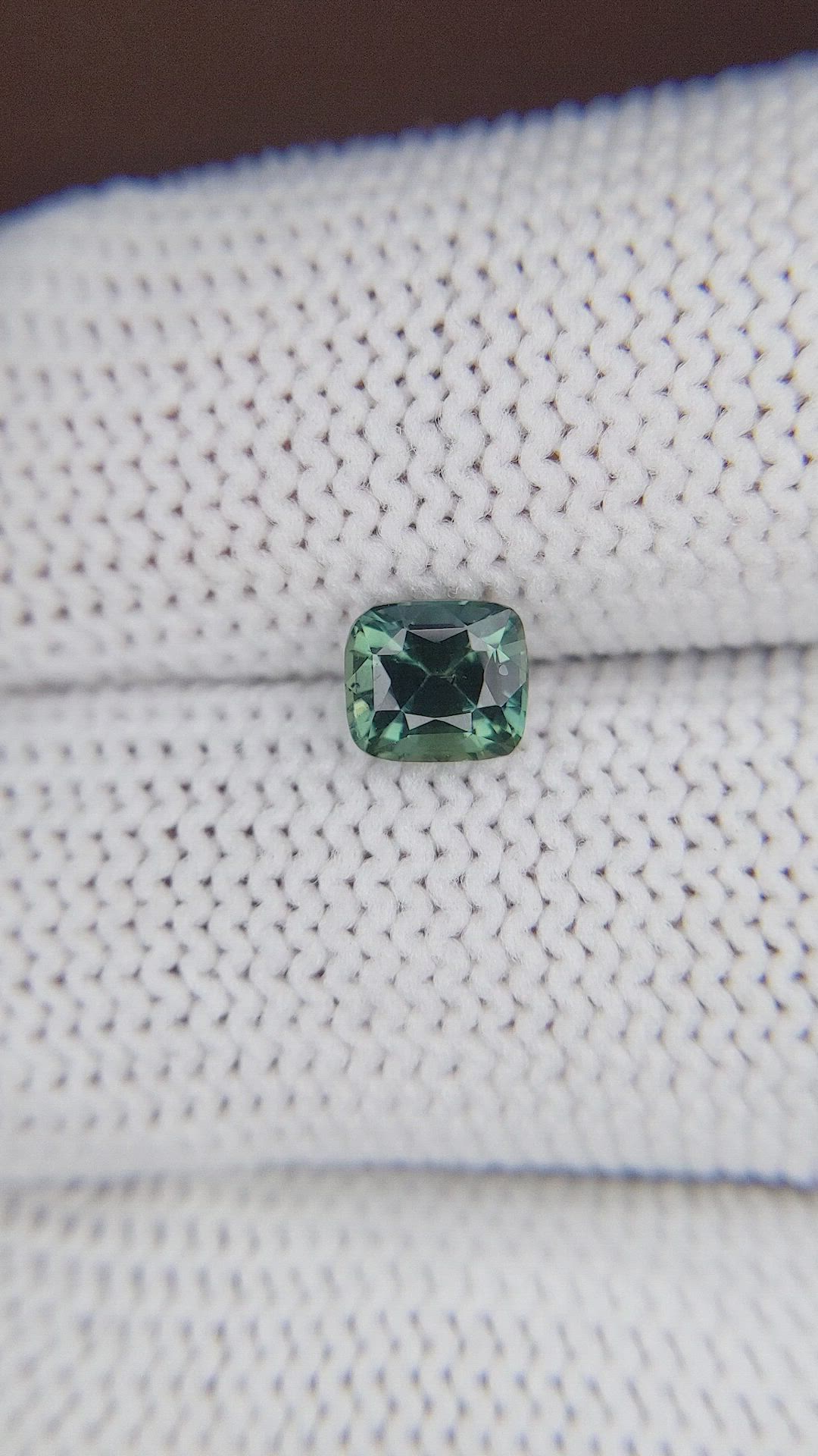 1.00 Ct. Bluish Green Sapphire from Tanzania Size Video